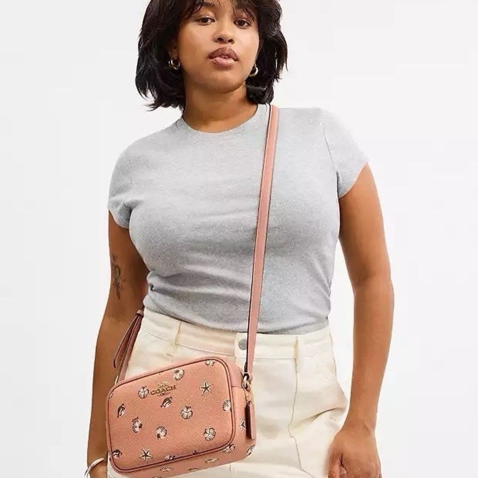 Coach NWT COACH Jamie Camera Bag Shell CBM17, Coral/Sunrise Size ONE SIZE - 10 Thumbnail