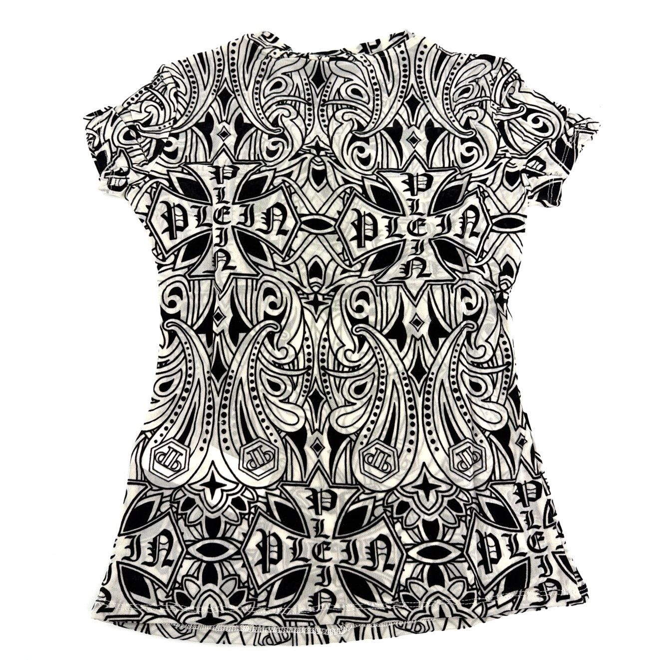Philipp Plein Philipp Plein Nude Pink Gothic Tulle Sexy Pure Fit T-Shirt S Size S / US 4 / IT 40 - 7 Thumbnail