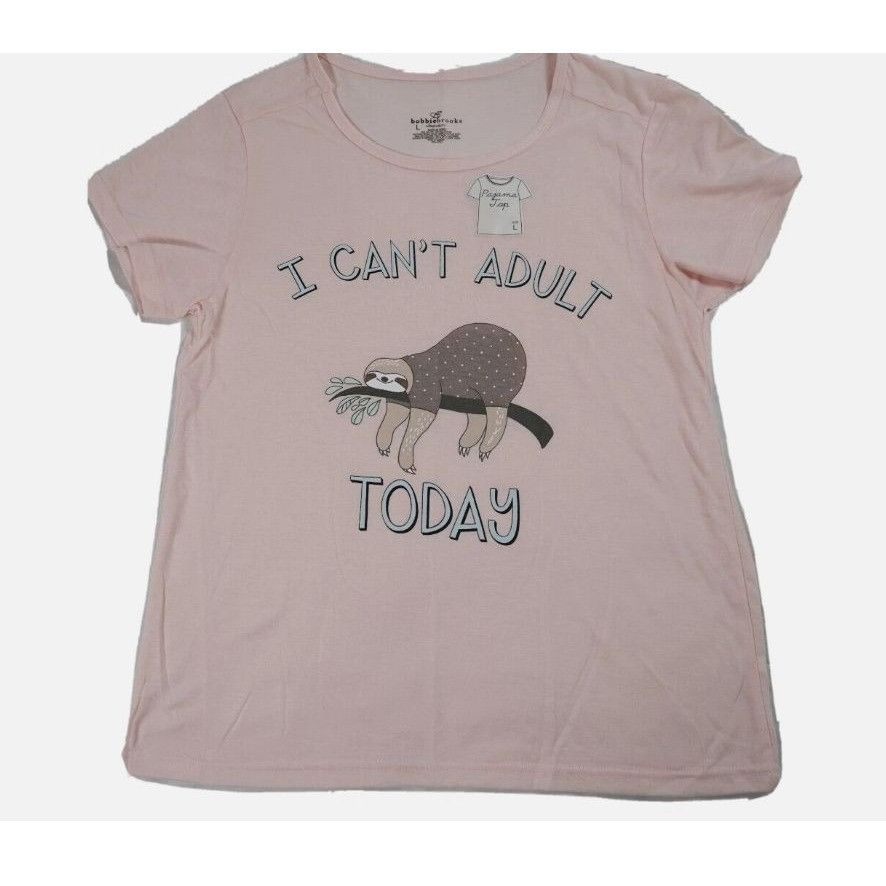 Other Bobbie Brooks Womens XL Pink Pajama Top With "I Cant Adult T Size XL / US 12-14 / IT 48-50 - 1 Preview