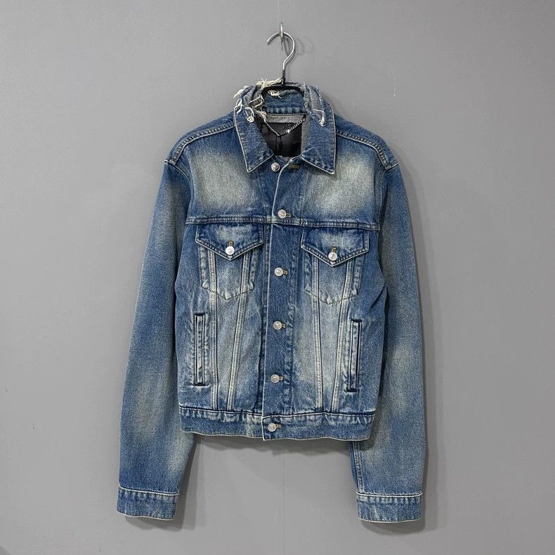 Balenciaga Balenciaga size 46 Embroidered Coke Fringe Denim Jacket Size US S / EU 44-46 / 1 - 1 Thumbnail
