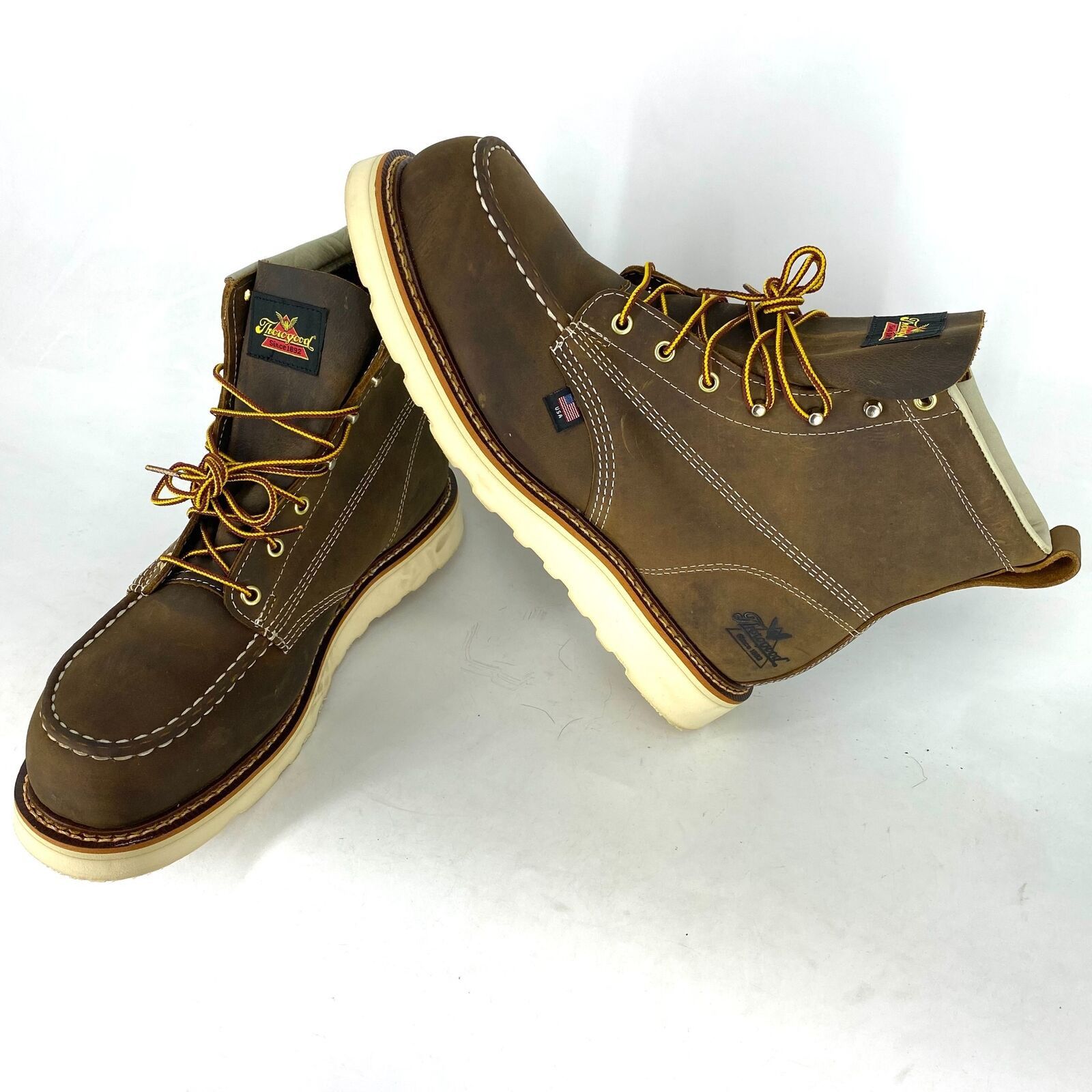 Thorogood THOROGOOD MENS MAXWEAR STEEL TOE BOOTS BROWN HORSE SIZE 11-D Size US 11 / EU 44 - 5 Thumbnail