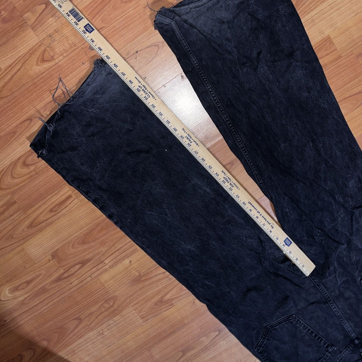 Other Black Wide Leg Jeans Cropped Avant Garde Grunge 32x30 Size US 32 / EU 48 - 10 Thumbnail