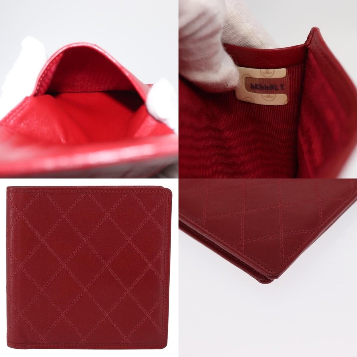 Chanel Chanel Matelasse Wallet Lamb Skin Red CC Size ONE SIZE - 5 Thumbnail