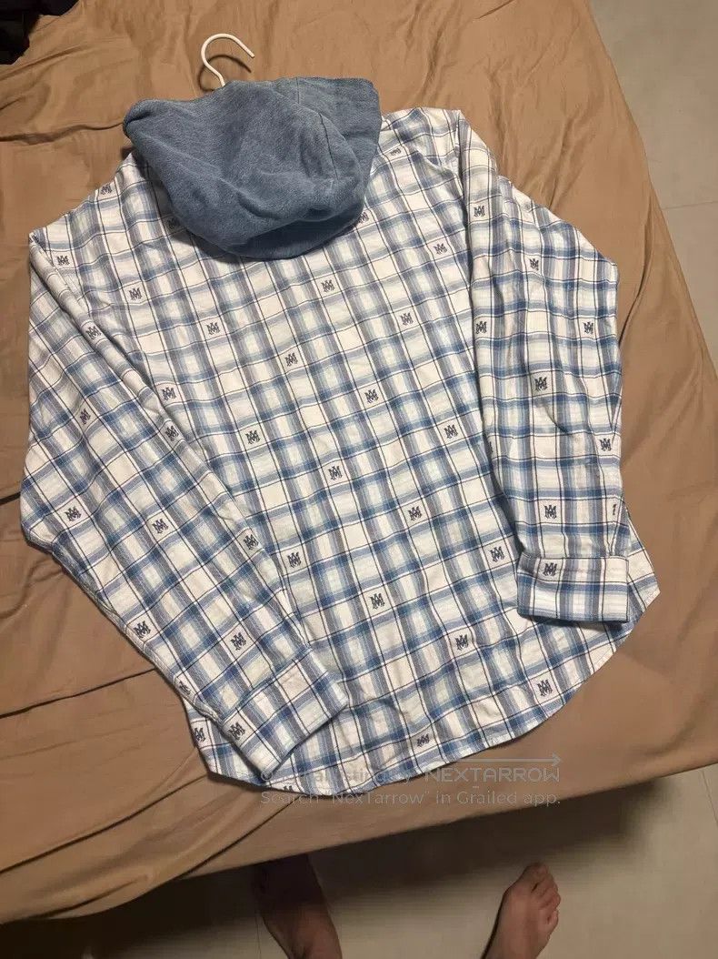 Amiri Amiri Distressed plaid shirt with hood Size US S / EU 44-46 / 1 - 6 Thumbnail