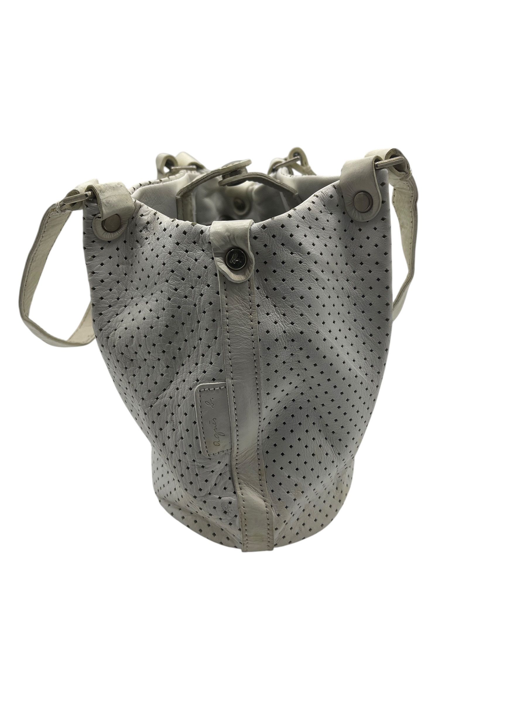 agnes b. Vintage agnès b. Voyage Perforated Leather Tote Shoulder Bag Size ONE SIZE - 5 Thumbnail