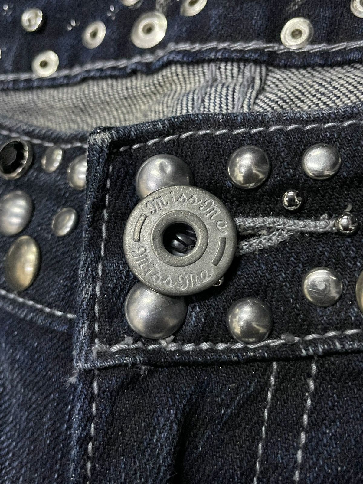 Tornado Mart Vintage Tornado Mart Style Rhinestone Studded Flare Jeans Size US 31 - 13 Thumbnail