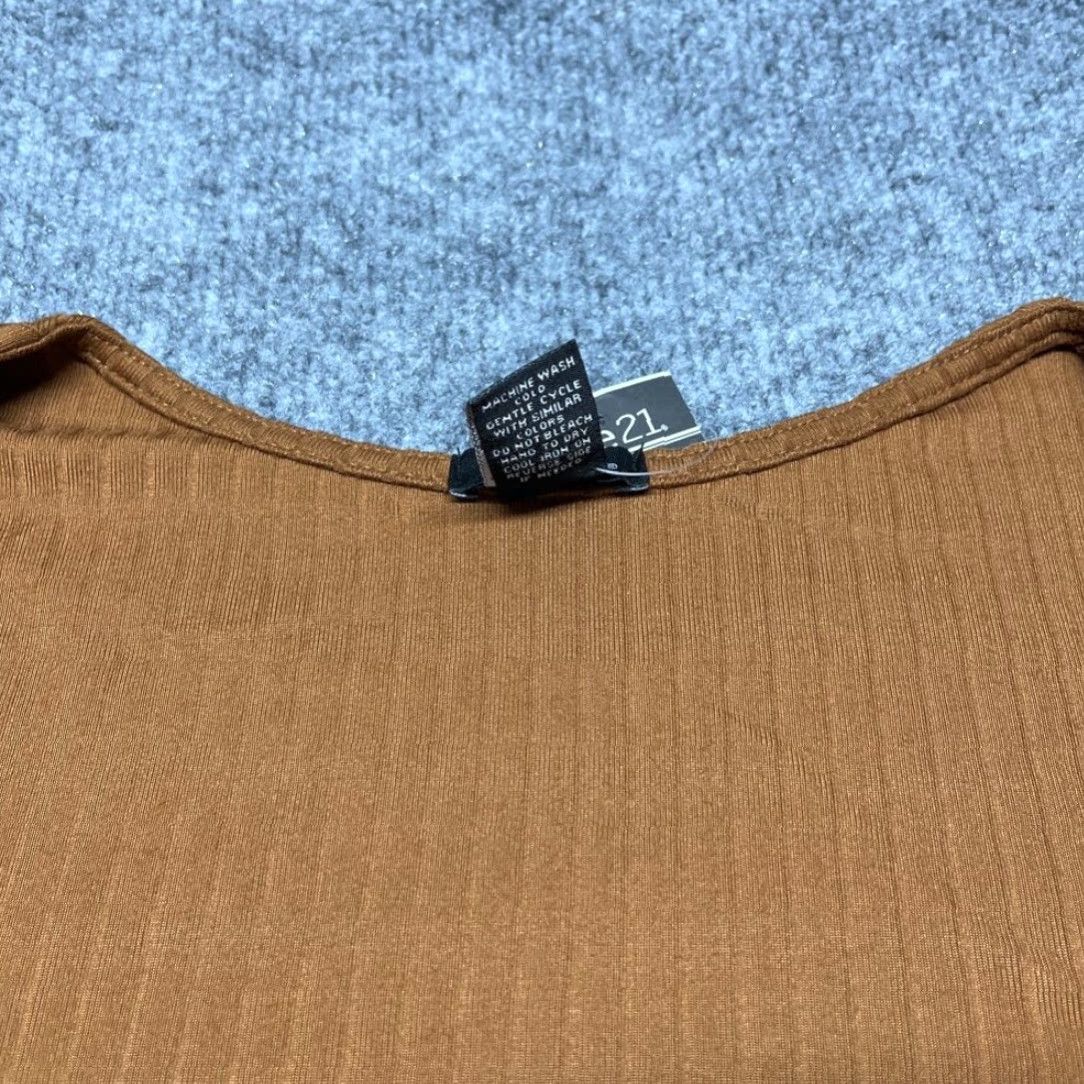 Vintage Rue21 Shrug Womens M Brown Long Sleeve Open Front Stretch New Size M / US 6-8 / IT 42-44 - 2 Thumbnail