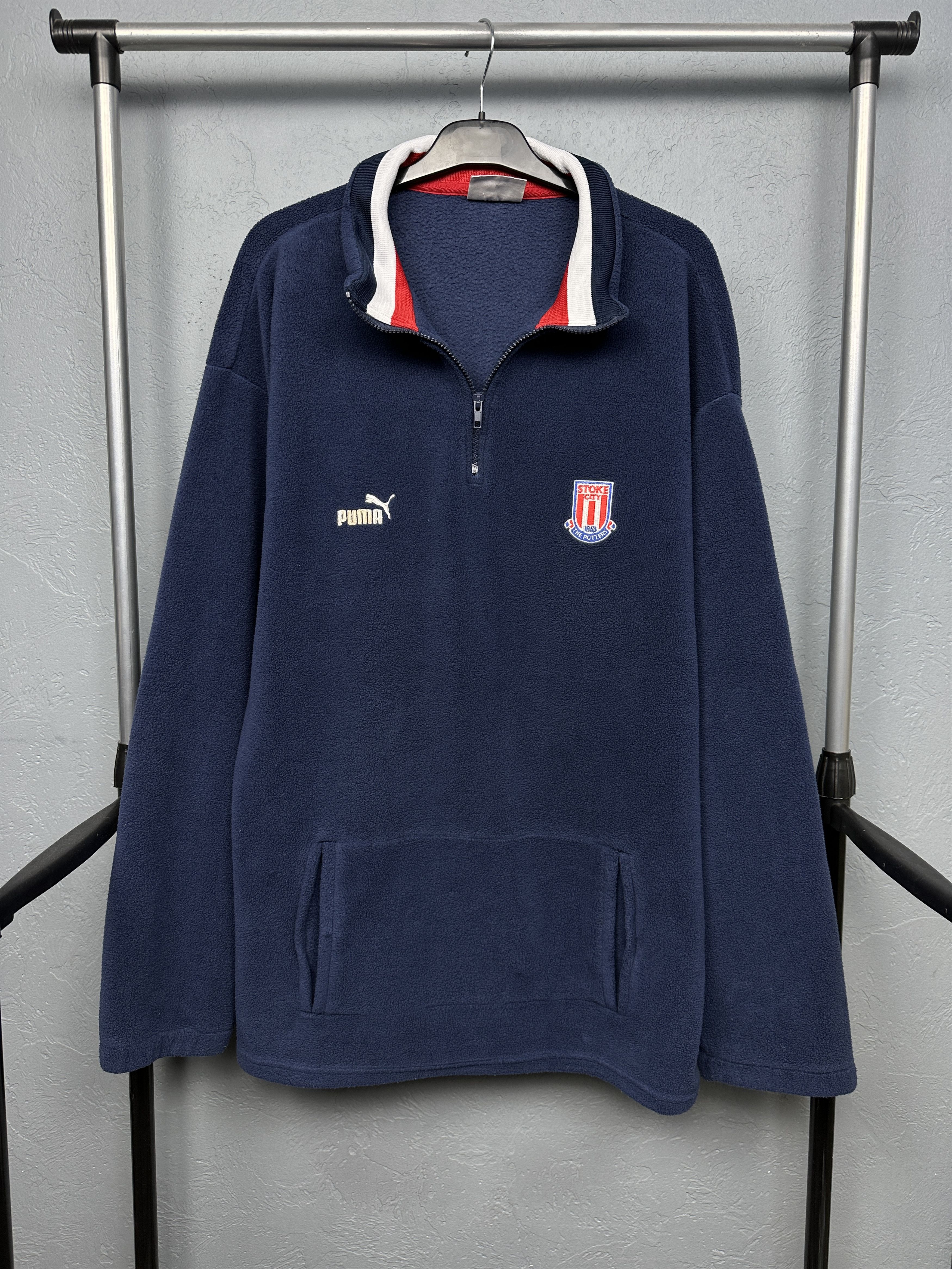 Puma Puma Stoke City Vintage Mens Football Fleece Jacket Size US XXL / EU 58 / 5 - 1 Thumbnail