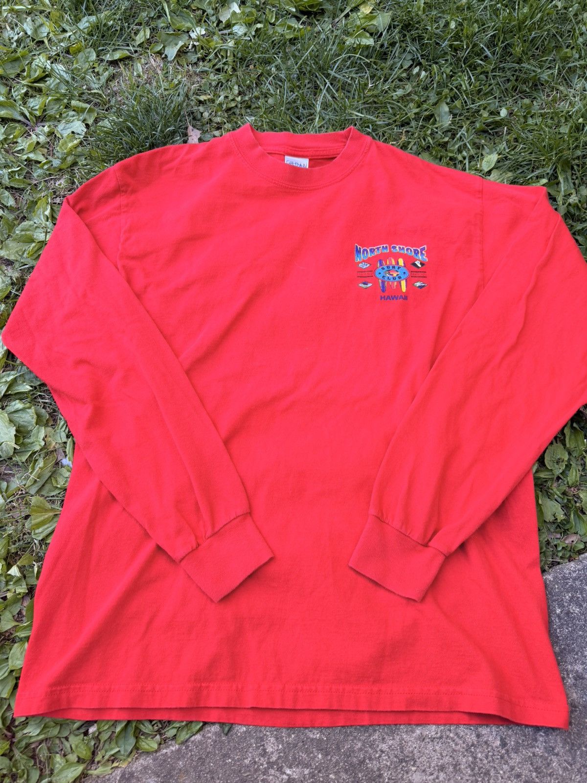 Vintage Y2K Hawaii Surf Club Red Long Sleeve tee Size Large Size US L / EU 52-54 / 3 - 1 Thumbnail