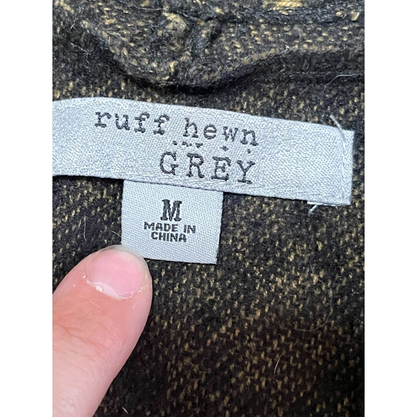 Vintage Ruff Hewn Sweater Cardigan, Women's Medium, Brown Black Open Cardigan, Regular Fit, Long Sleeve, Solid, Fall Spring Summer, Womens Size M / US 6-8 / IT 42-44 - 7 Thumbnail