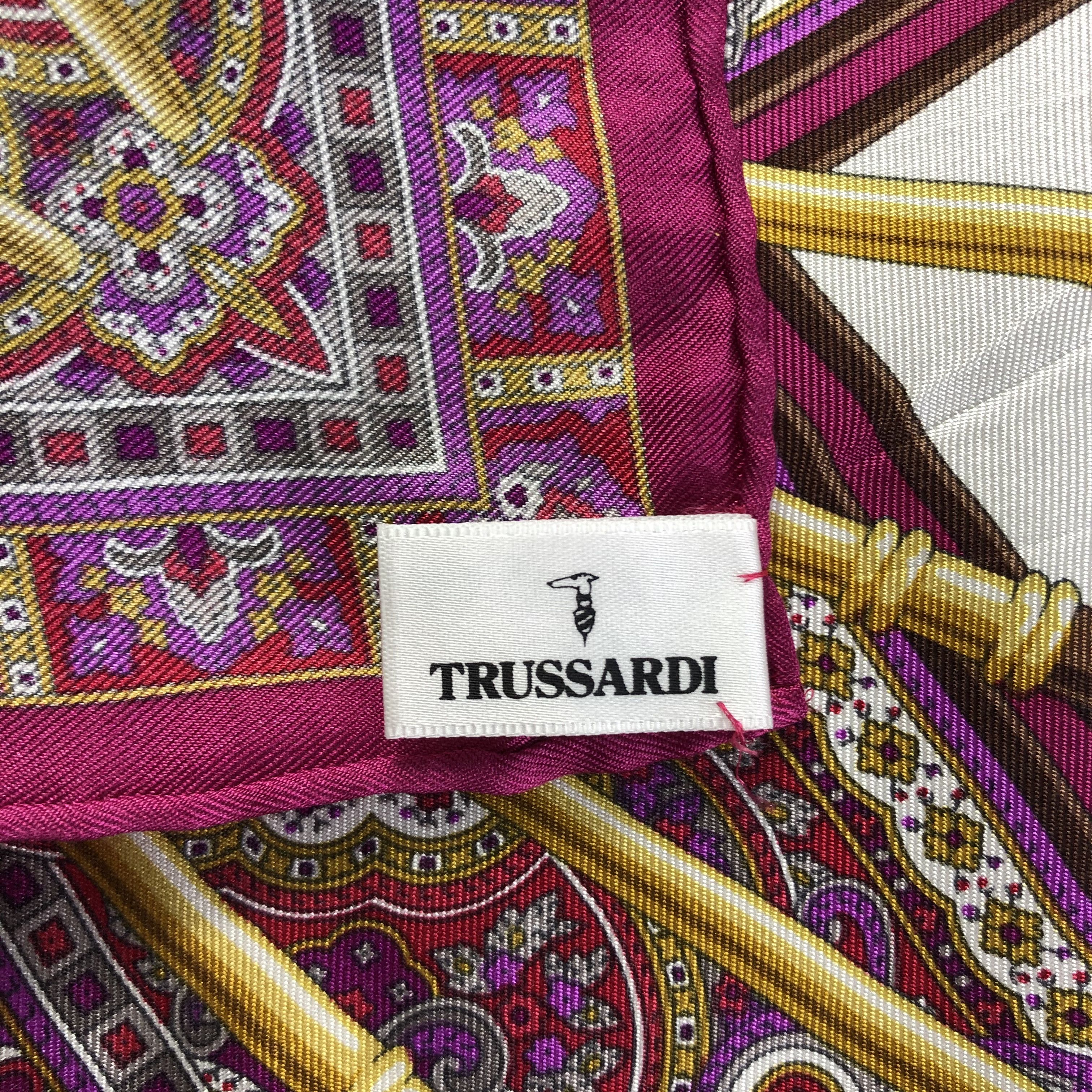 Trussardi × Vintage Vintage Trussardi Silk Scarf Size ONE SIZE - 5 Thumbnail
