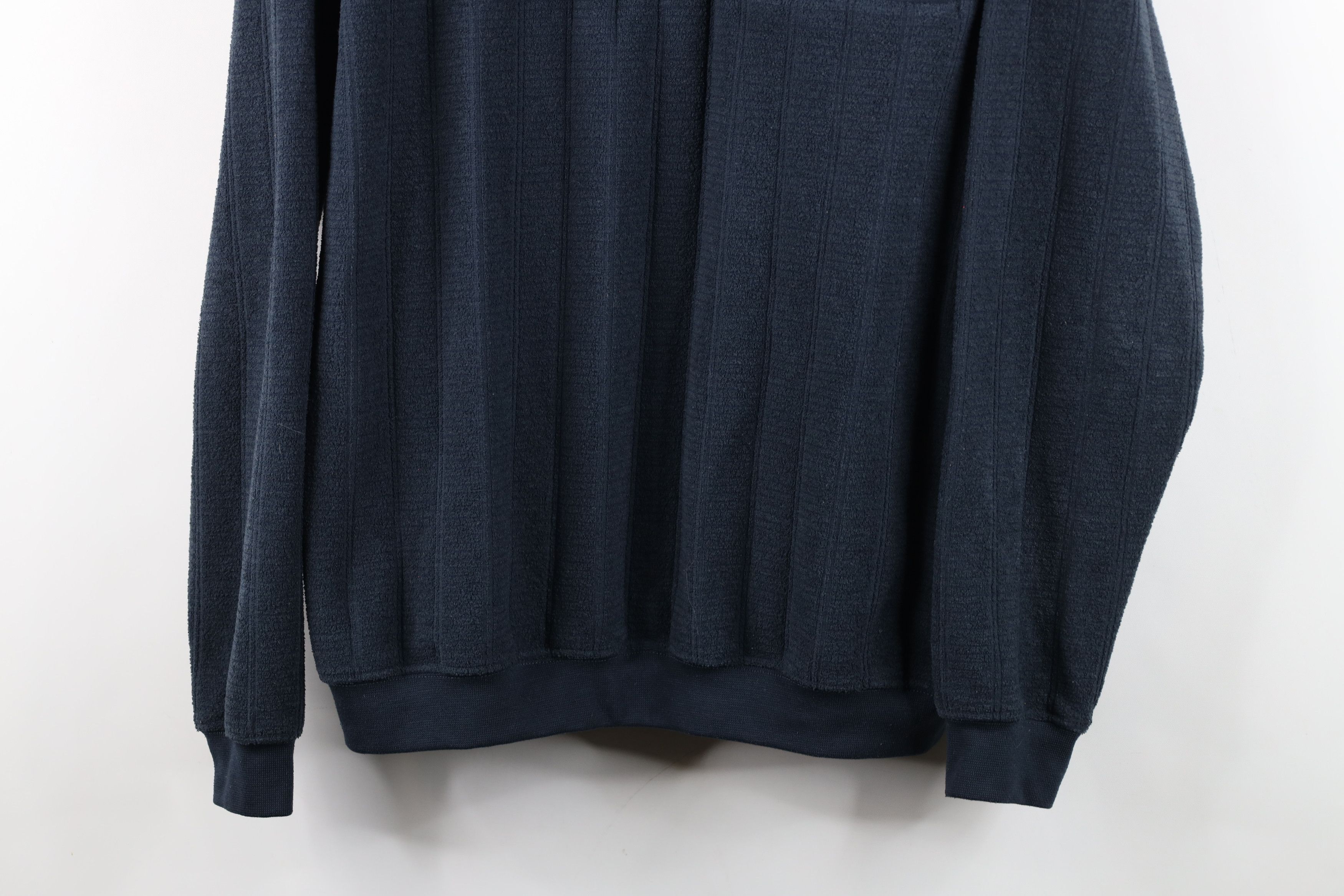 Vintage Vintage 90s Y2K Streetwear Fleece Collared Sweatshirt Blue Size US M / EU 48-50 / 2 - 3 Thumbnail