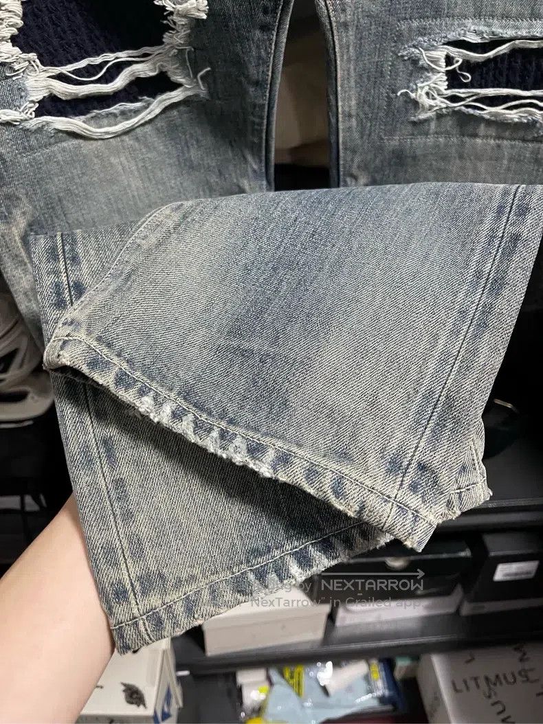 Neighborhood Neighborhood size XL Ripped Destroyed King Denim Jeans Size US 27 - 3 Thumbnail