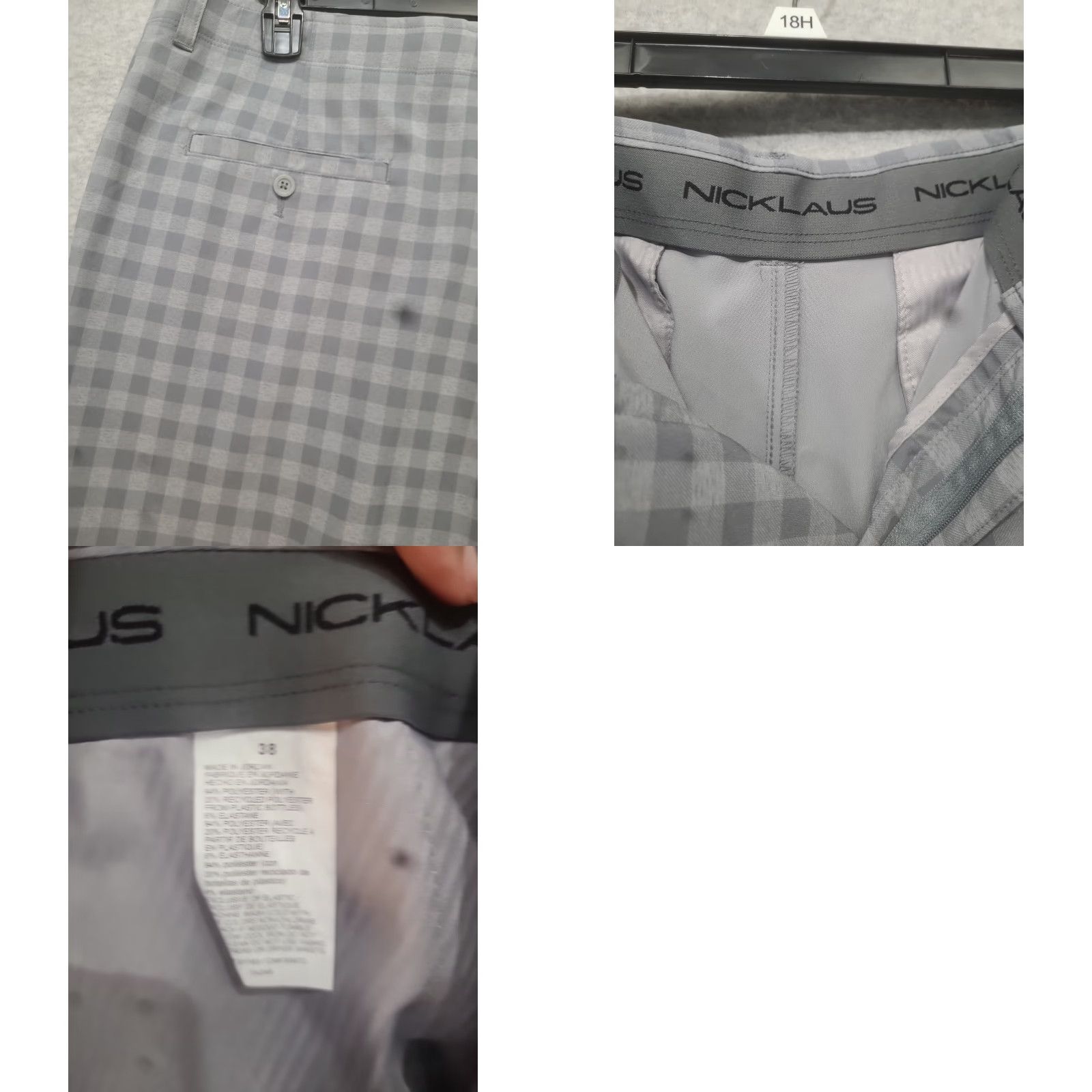 Vintage Jack Nicklaus Men's Plaid Short Pants Green Size 38 Flat Front Light Wt. Stretch Size US 38 / EU 54 - 8 Thumbnail
