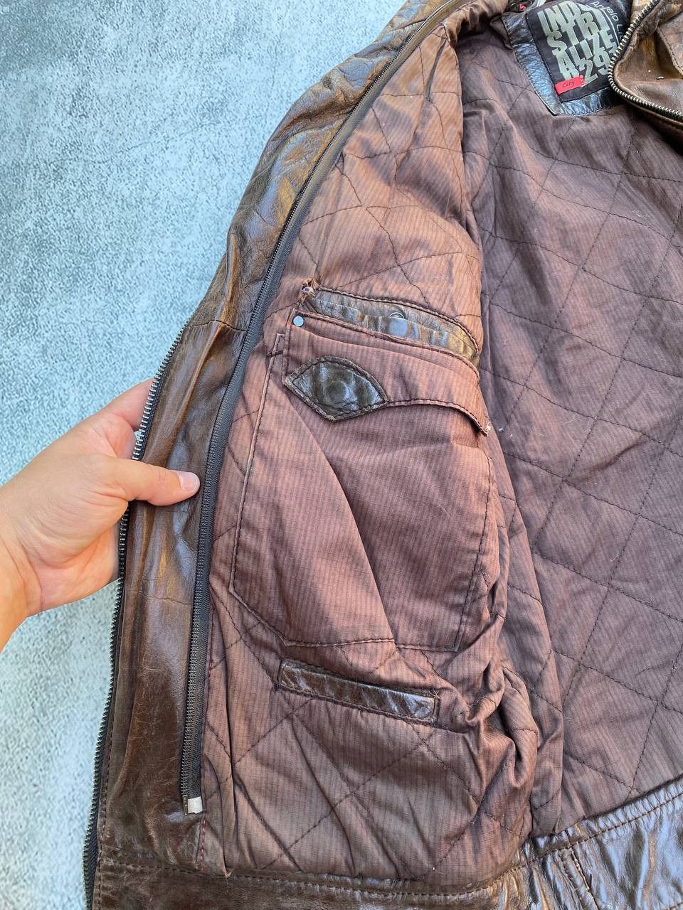 Other Leather Faded Avant Garde brown Rick Owens style Jacket Size US XL / EU 56 / 4 - 13 Thumbnail
