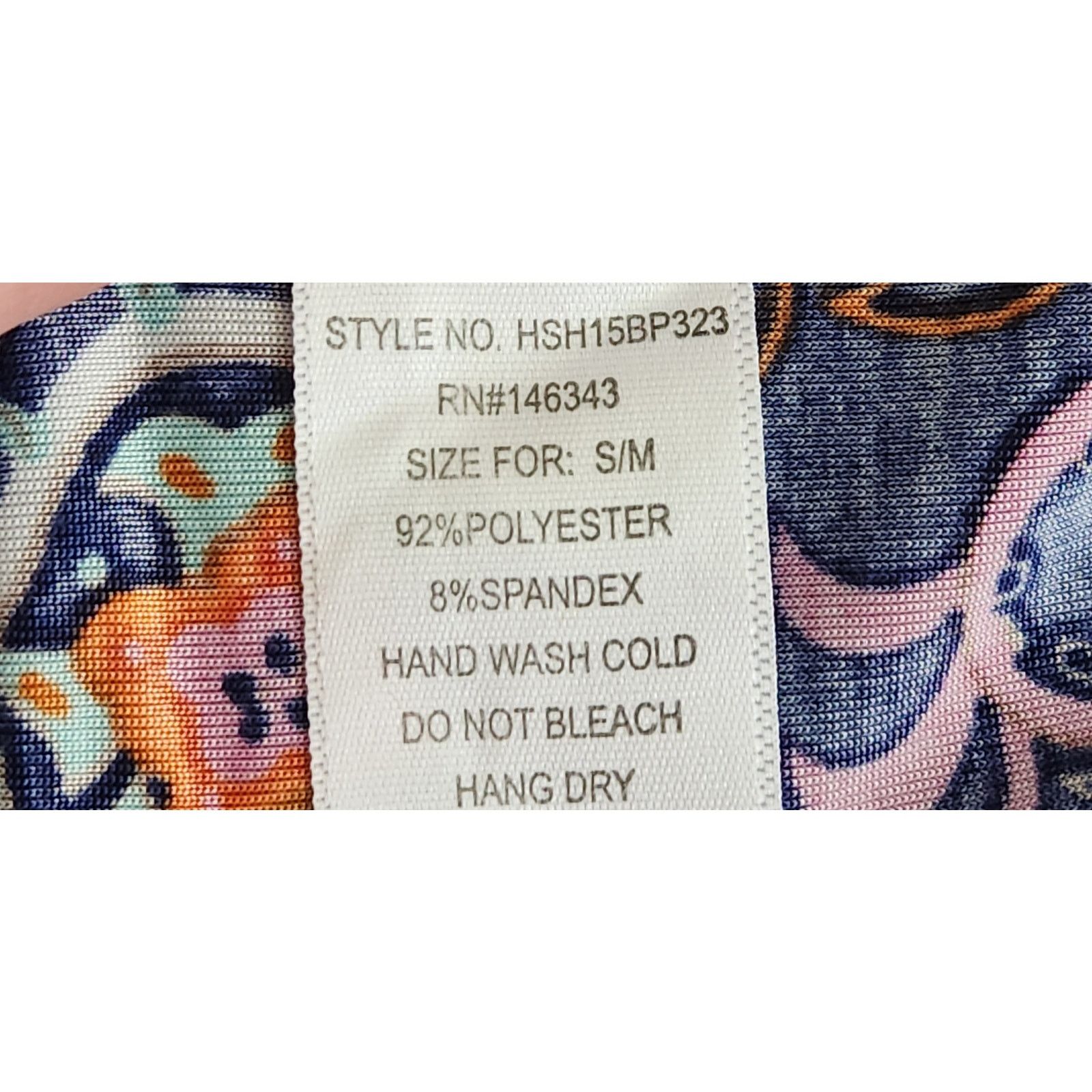 Other Shoshq Orange Multicolor Paisley Pull On Pleated Shorts S/M Size 26" / US 2 / IT 38 - 5 Thumbnail