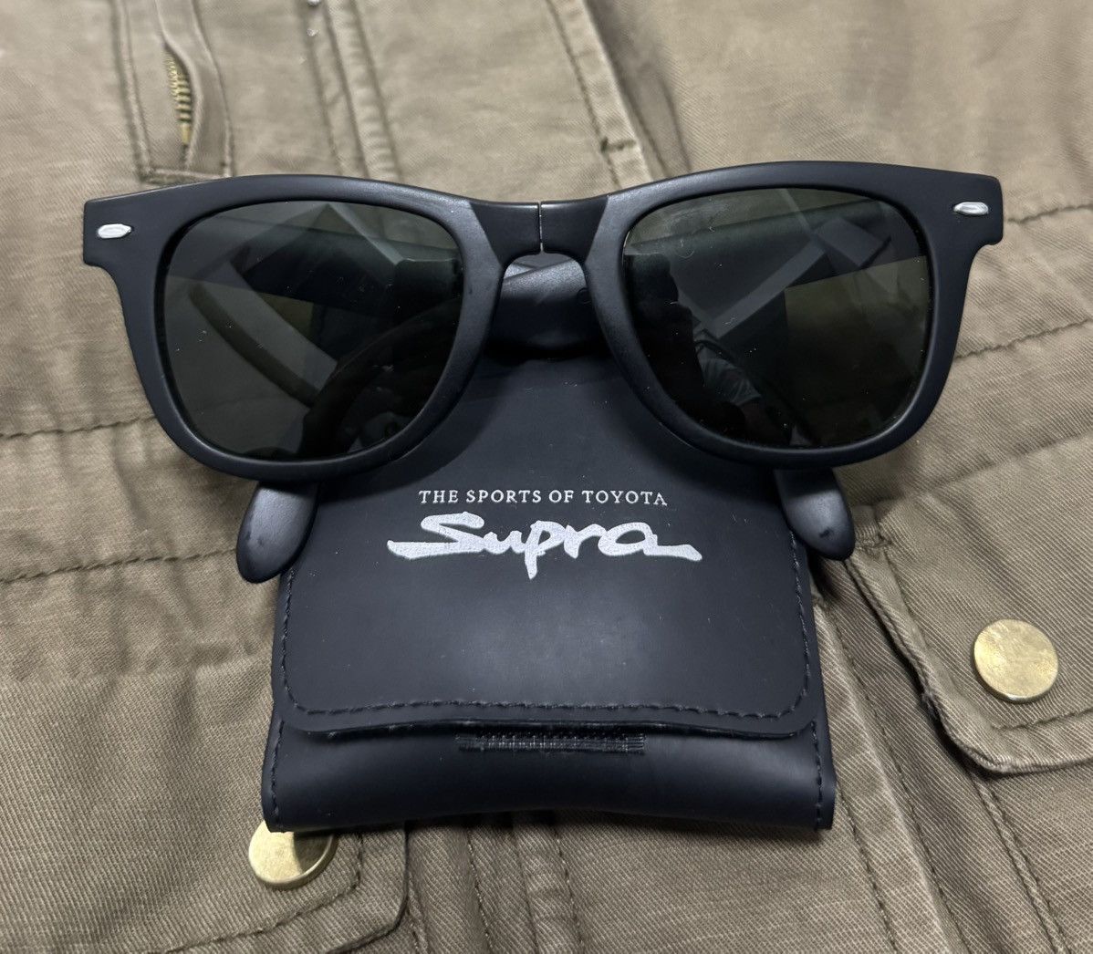 Supra Rare 🔥 Vtg JDM MK4 Toyota SUPRA Wayfarer Folding 50mm Size ONE SIZE - 3 Thumbnail