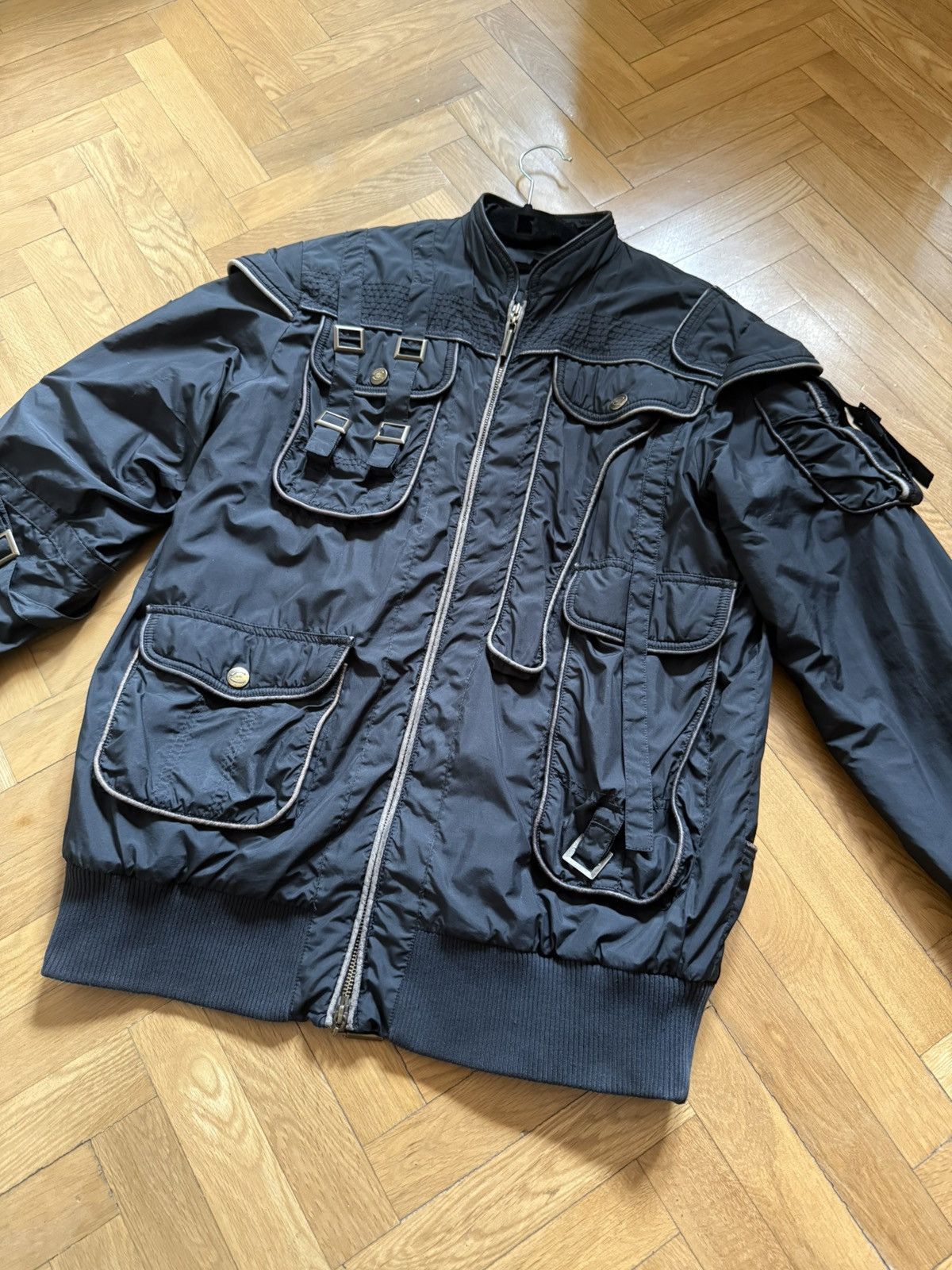 Just Cavalli Just Cavalli/Roberto Cavalli Cargo Gun Black Utility Bomber Size US M / EU 48-50 / 2 - 3 Thumbnail