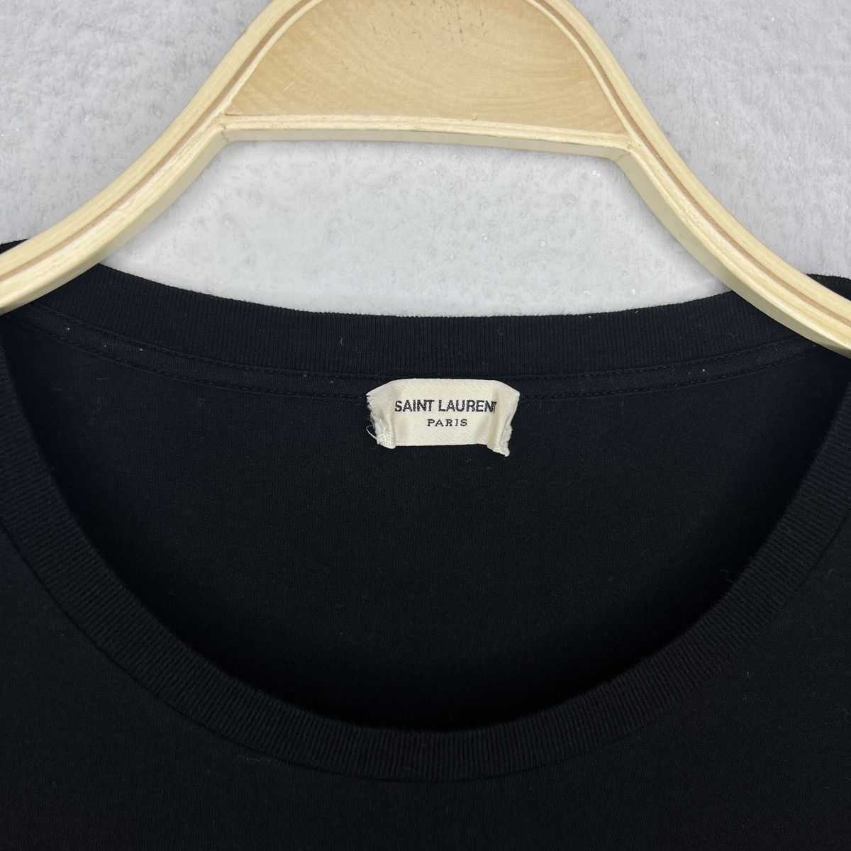 Saint Laurent Paris $420 Saint Laurent Rive Gauche logo star metallic t shirt Size US XL / EU 56 / 4 - 6 Thumbnail
