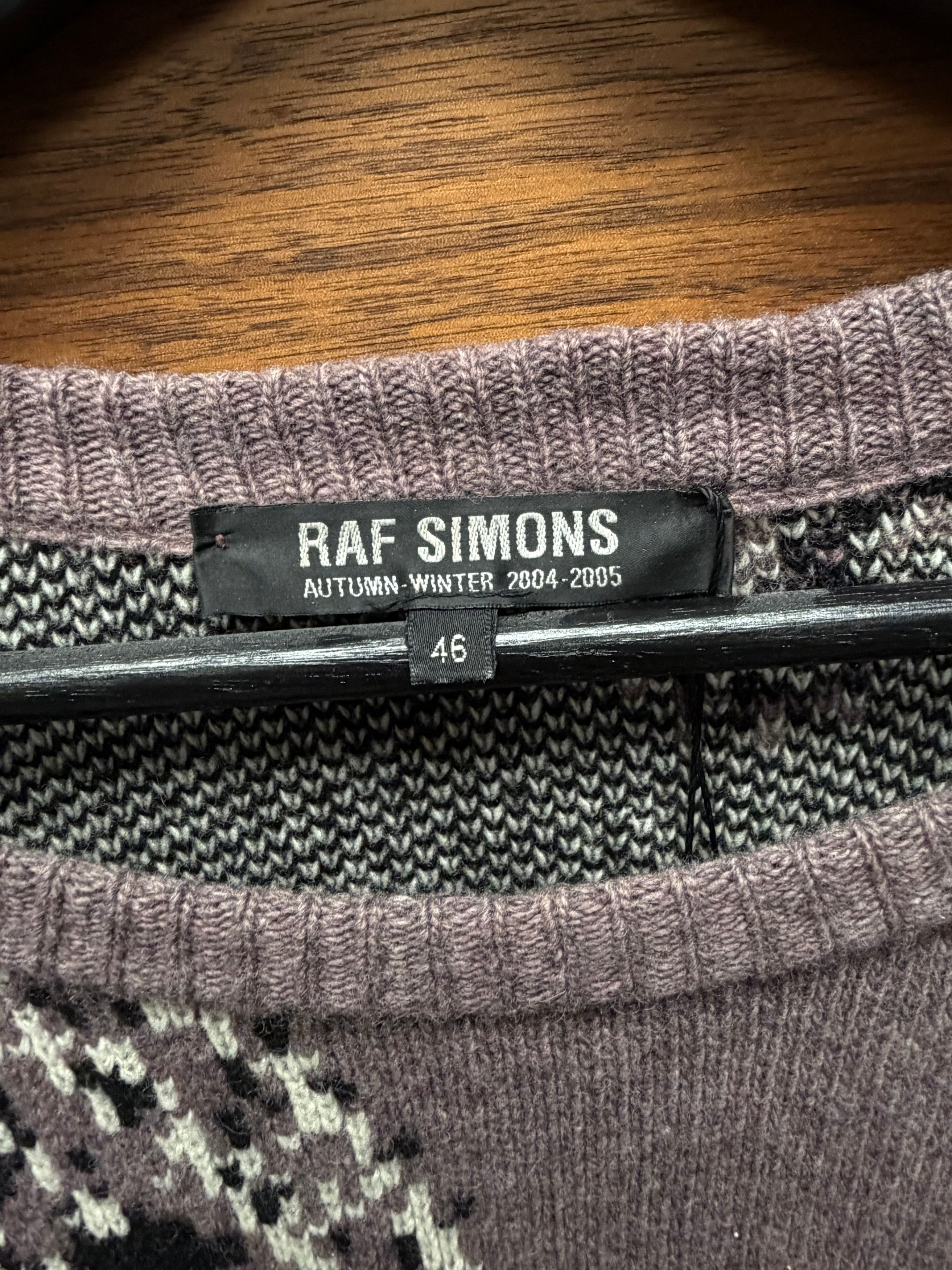 Raf Simons AW2004 Raf Simons ‘Waves’ Purple Paisley Knit Sweater Size US S / EU 44-46 / 1 - 3 Thumbnail