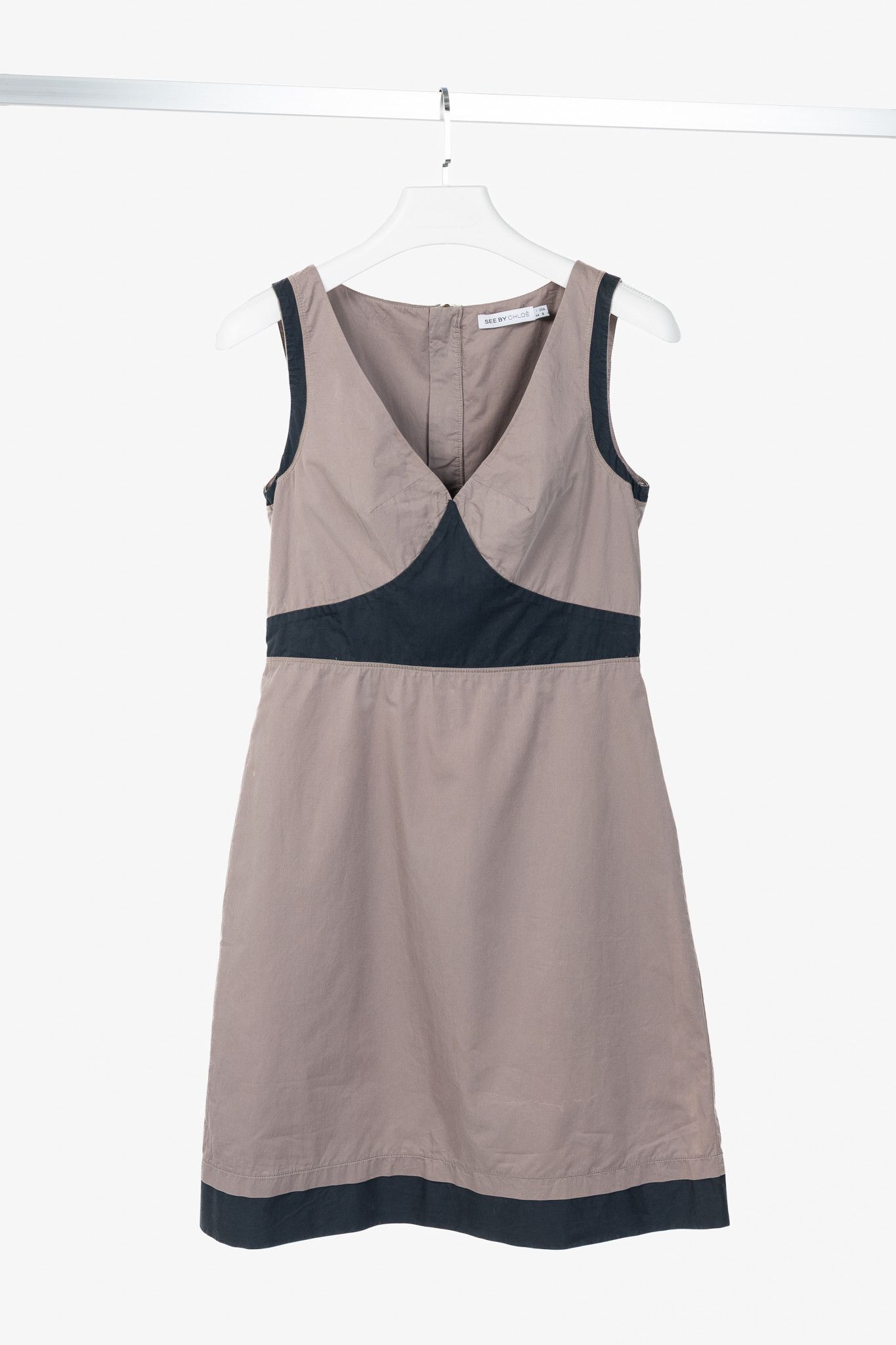 See by Chloe See by Chloe SS11 Mauve Two-Tone Sateen Dress Size M / US 6-8 / IT 42-44 - 1 Thumbnail