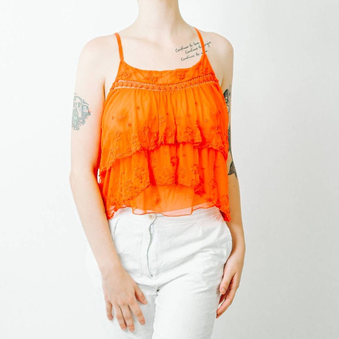 Free People Free People Lace Layered Halter Top - Large Size L / US 10 / IT 46 - 5 Thumbnail