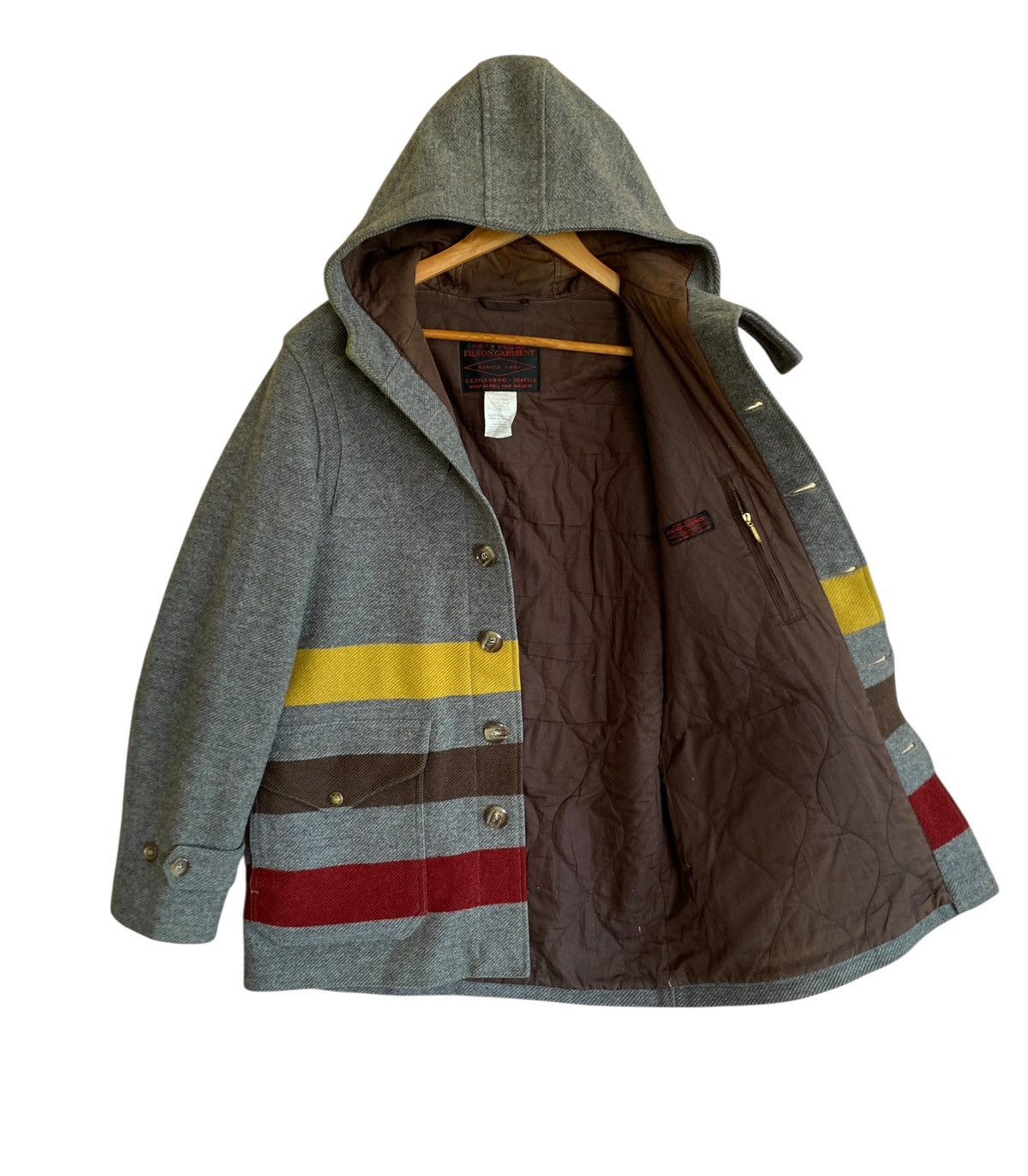 Filson Very Rare Vintage Filson Mackinaw Wool Hoodie Jacket 1980s Size US M / EU 48-50 / 2 - 3 Thumbnail