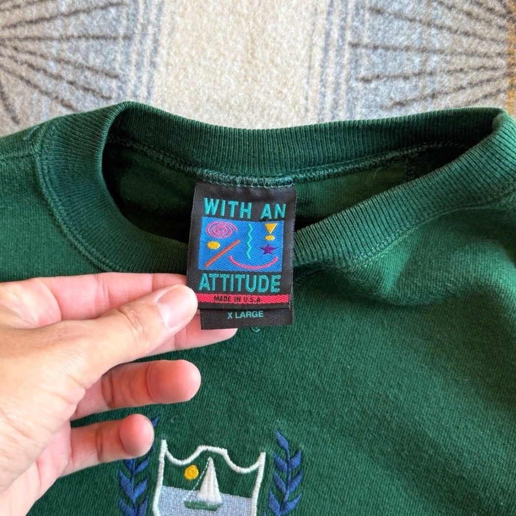 Vintage VINTAGE 90s Myrtle Beach South Carolina Sailboat Embroidered Sweatshirt Size XL Men Green Crew Neck Pullover Sweatshirt 90s Beach USA Size US XL / EU 56 / 4 - 3 Thumbnail