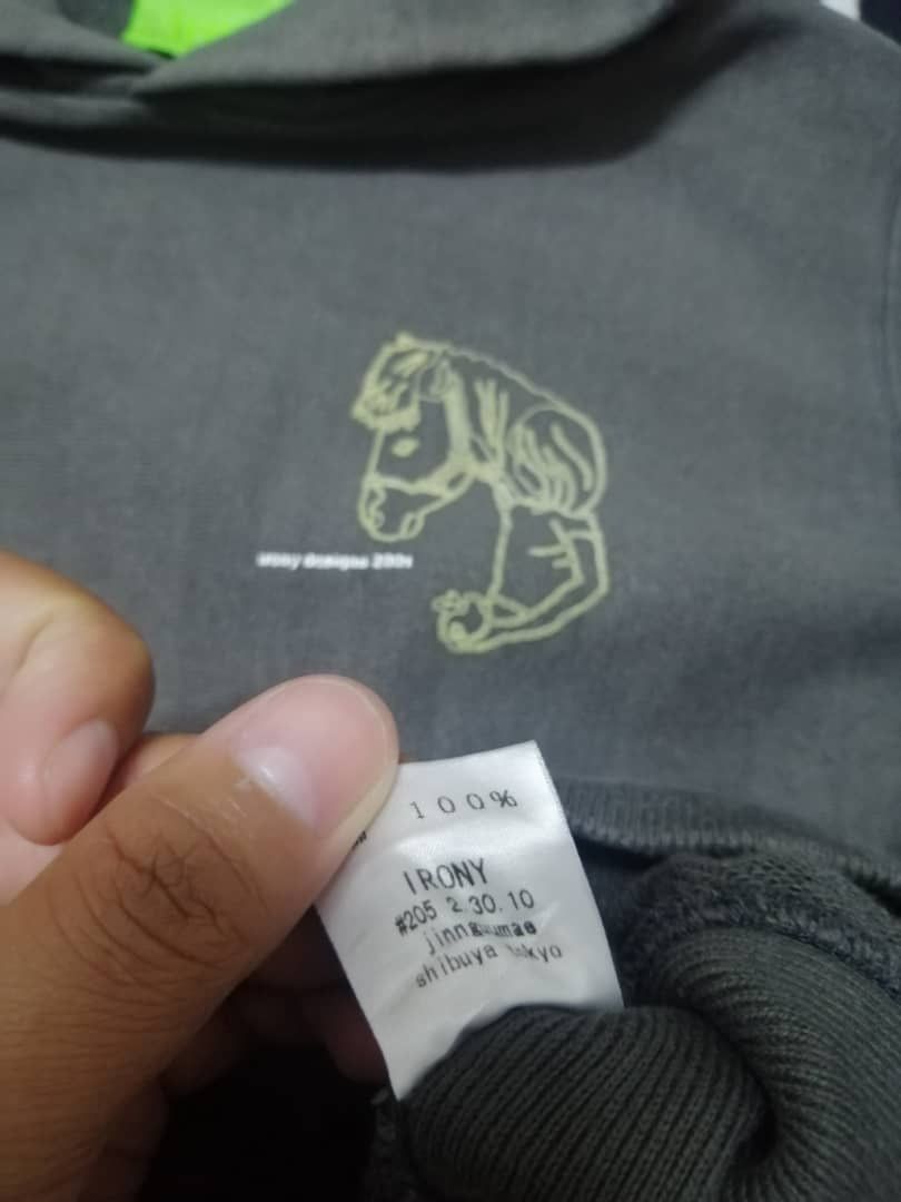 Japanese Brand × Vintage Vintage Distressed 00’s Irony Hoodie Size US M / EU 48-50 / 2 - 8 Thumbnail