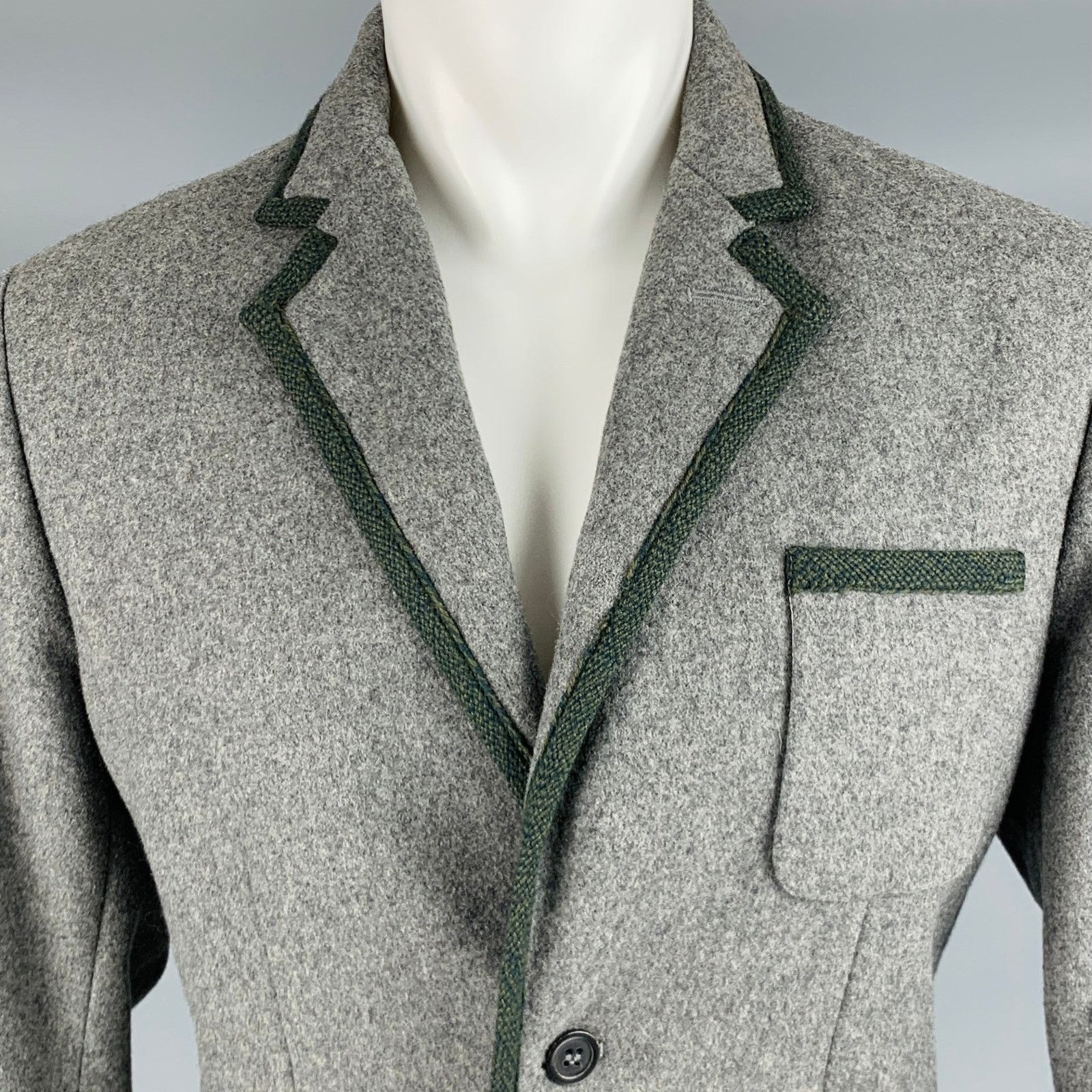 Marc by Marc Jacobs Size M Charcoal Grey Wool Blend Sport Coat Size 40R - 2 Thumbnail