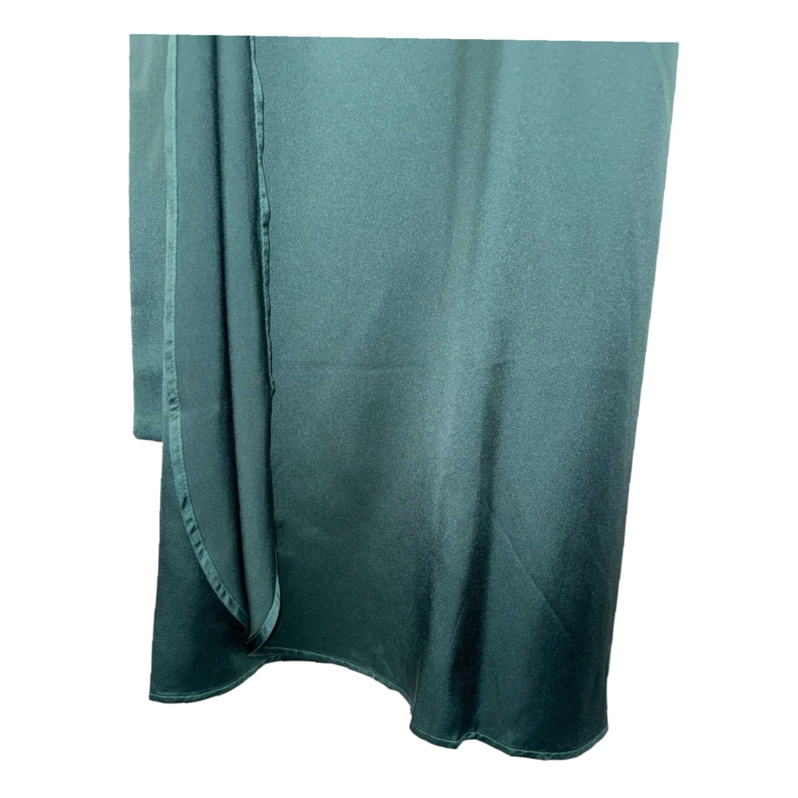 Vintage Rihoas Skirt Midi High Satin Tie Green M Womens, A-Line, Regular, Tie Waist, High Rise, Satin, Midi Skirt, Rihoas, Green, Women, Size M Size 32" / US 10 / IT 46 - 3 Thumbnail