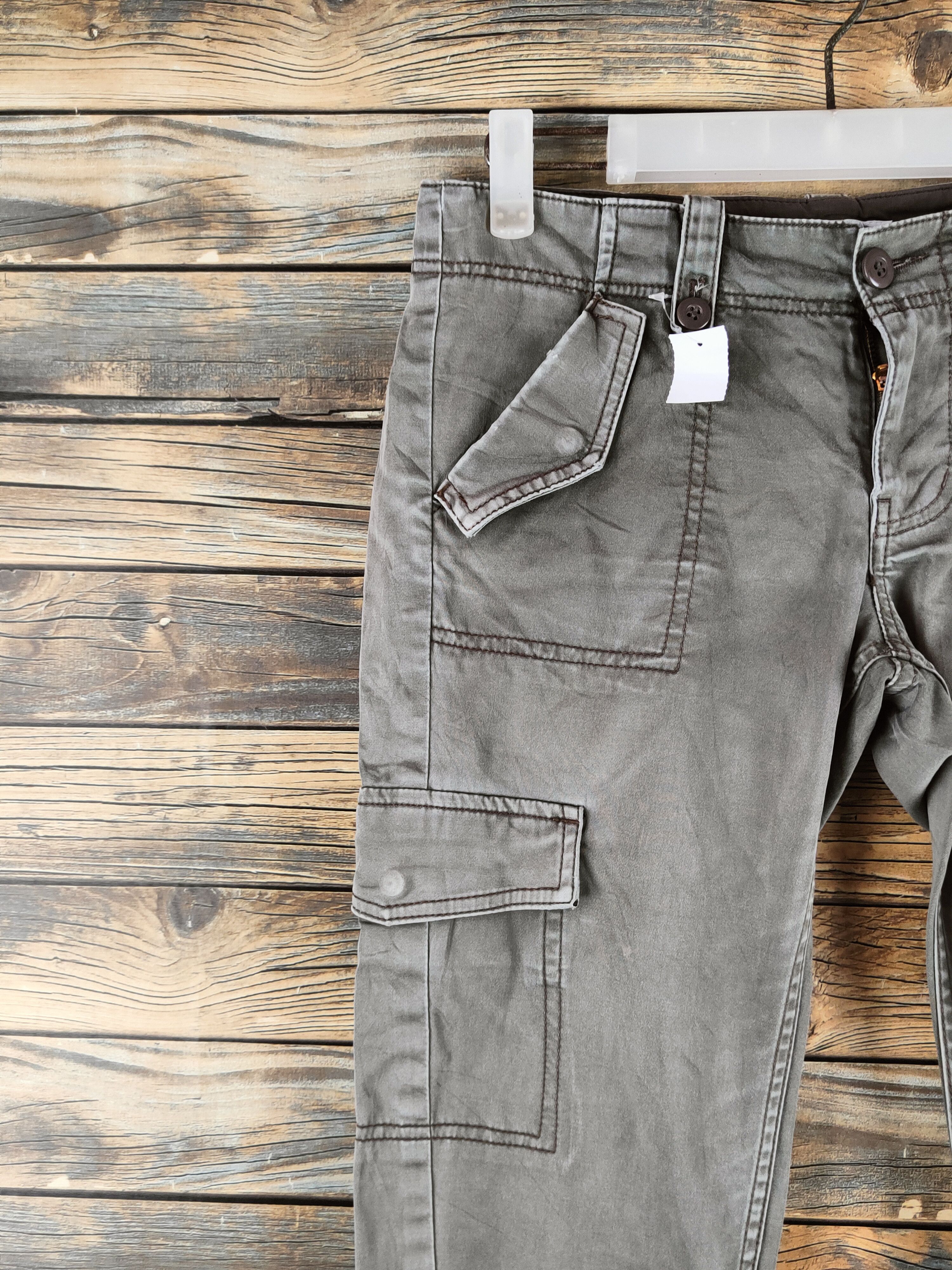 Japanese Brand DL Natural Beauty Brown Multipocket Cargo Pants #46-415 Size 27" / US 4 / IT 40 - 3 Thumbnail