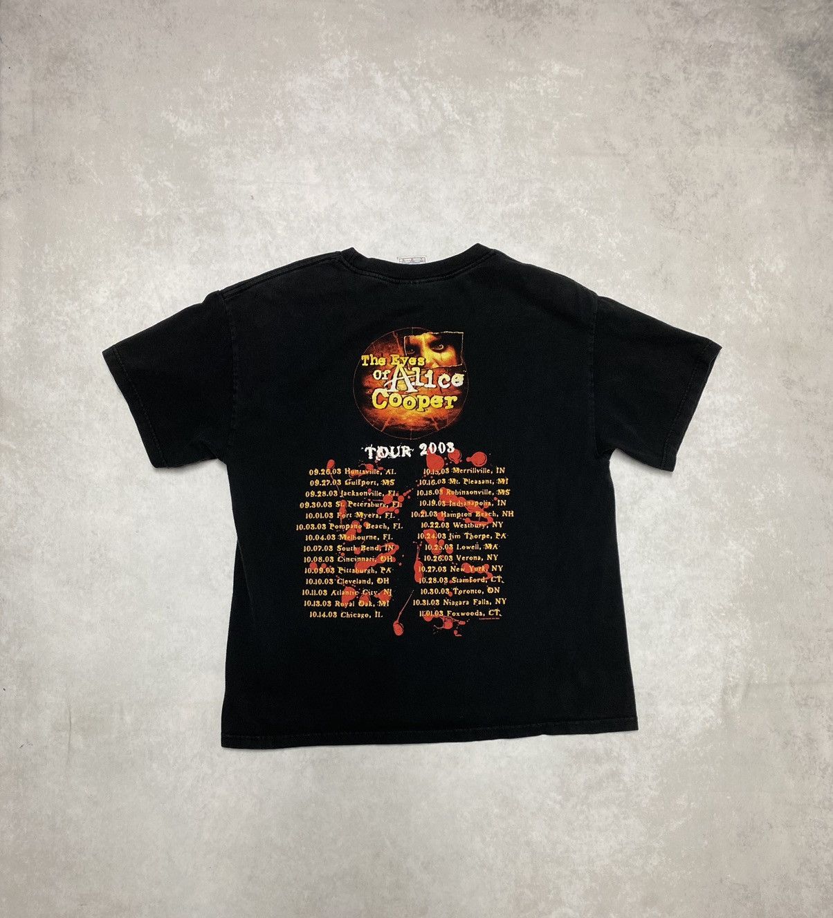 Band Tees × Vintage Vintage Crazy Y2K 2000’s Alice Cooper Eyes Tour Tee M Size US M / EU 48-50 / 2 - 3 Thumbnail