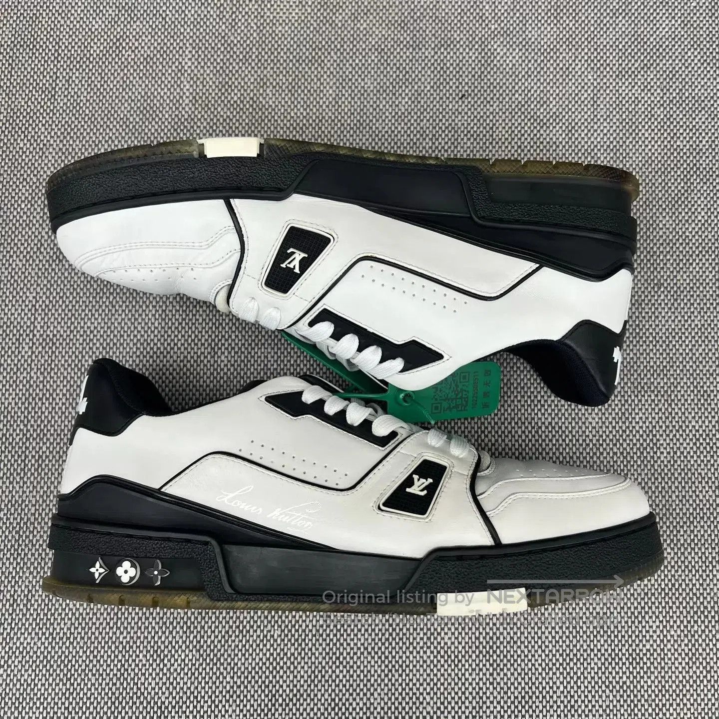 Louis Vuitton White Low-Top Sneakers with Colorful Laces. Size US 7 / EU 40 - 3 Thumbnail