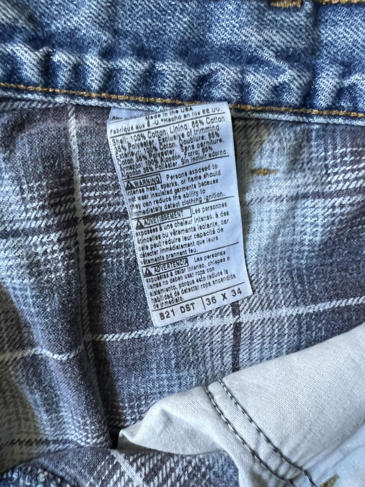 Carhartt Vintage Carhartt flannel lined jeans Size US 36 / EU 52 - 4 Thumbnail