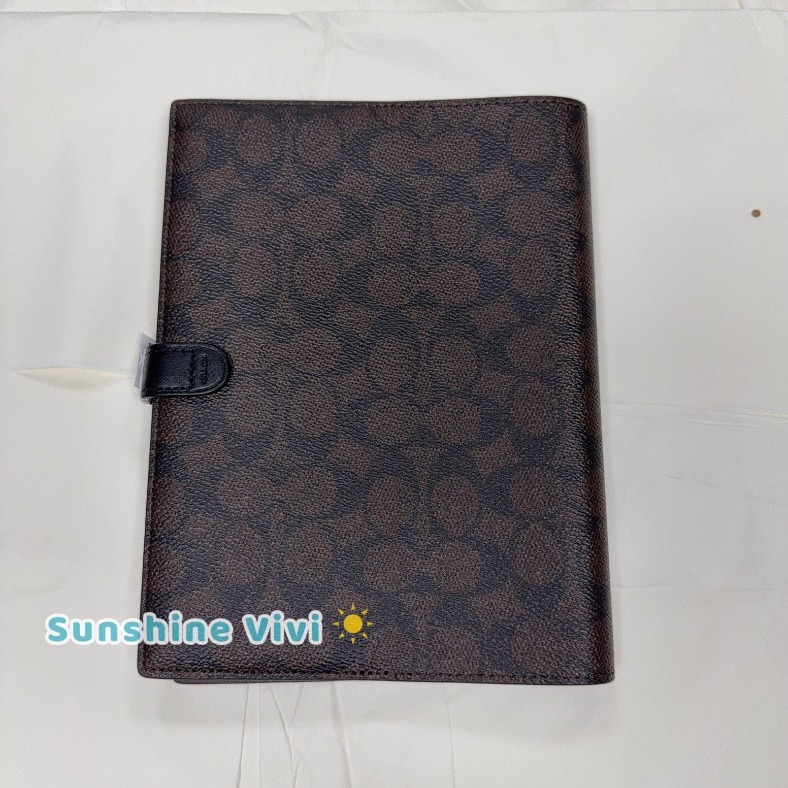 Coach NWT Coach Snap Notebook cz198 Walnut Black Smooth leather Size ONE SIZE - 2 Thumbnail