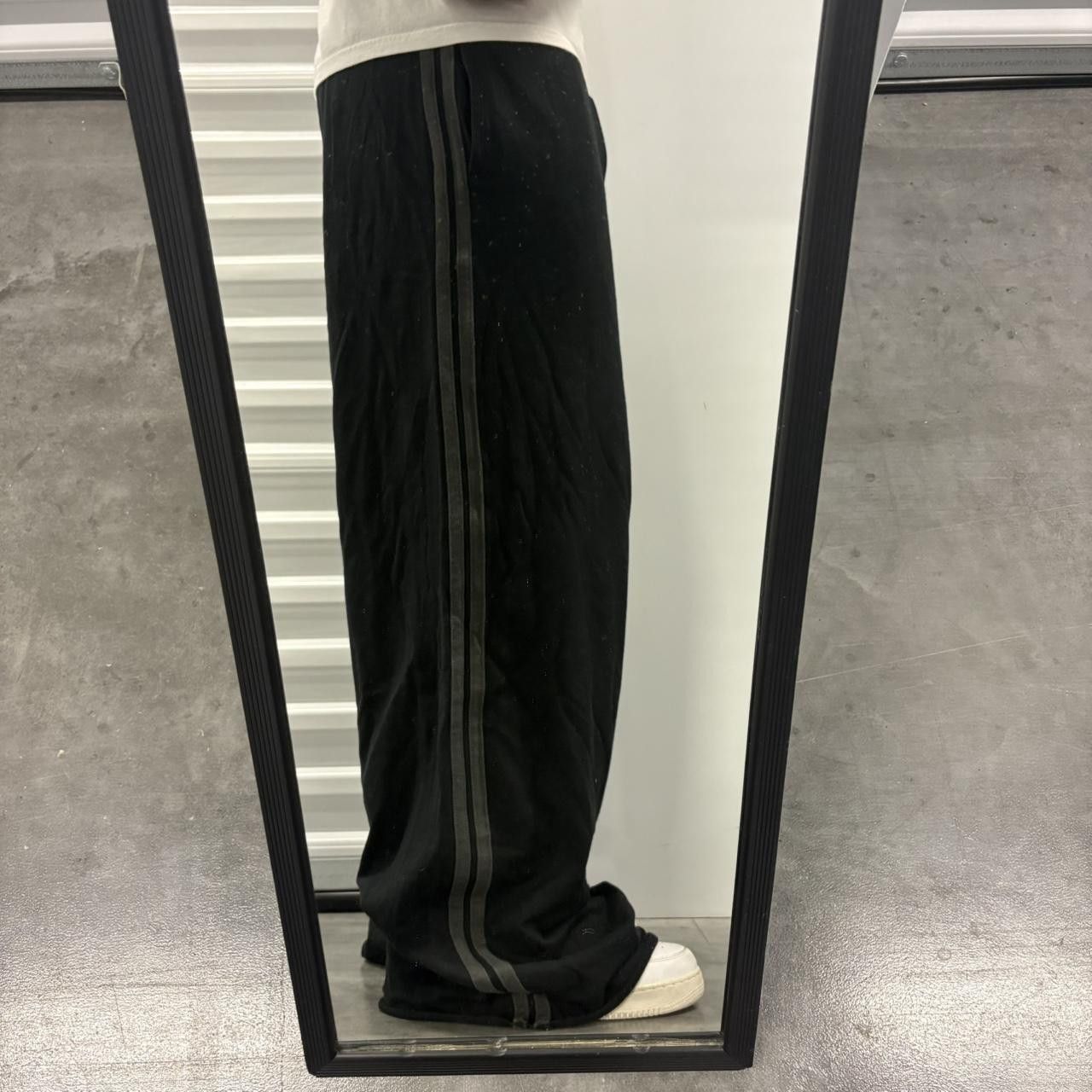 Vintage Crazy Vintage Y2K/2000s Super Baggy Wideleg Black Striped Sweatpants! Size US 36 / EU 52 - 1 Thumbnail