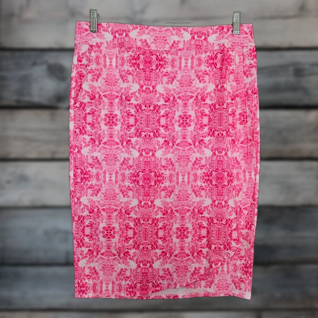 Pinko Rip Skirt Wrap Skirt Womens Medium Pink Floral Knee Length Pockets 3 Size 32" / US 10 / IT 46 - 1 Thumbnail