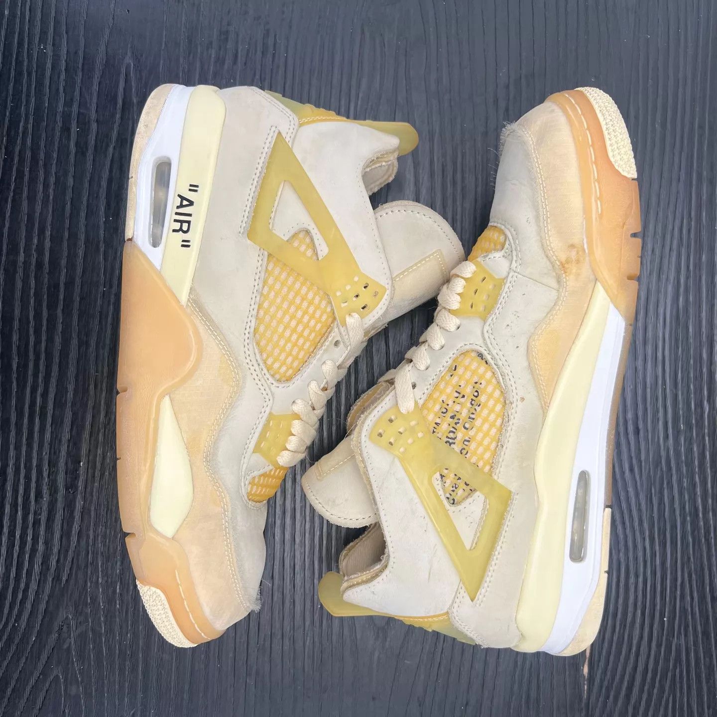 Nike Off-White x Air Jordan 4 White Sail Size 43 Size US 11 / EU 44 - 3 Thumbnail