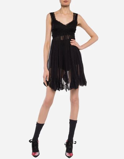 Dolce & Gabbana o1y0825 Mini Dress in Black Size L / US 10 / IT 46 - 4 Thumbnail