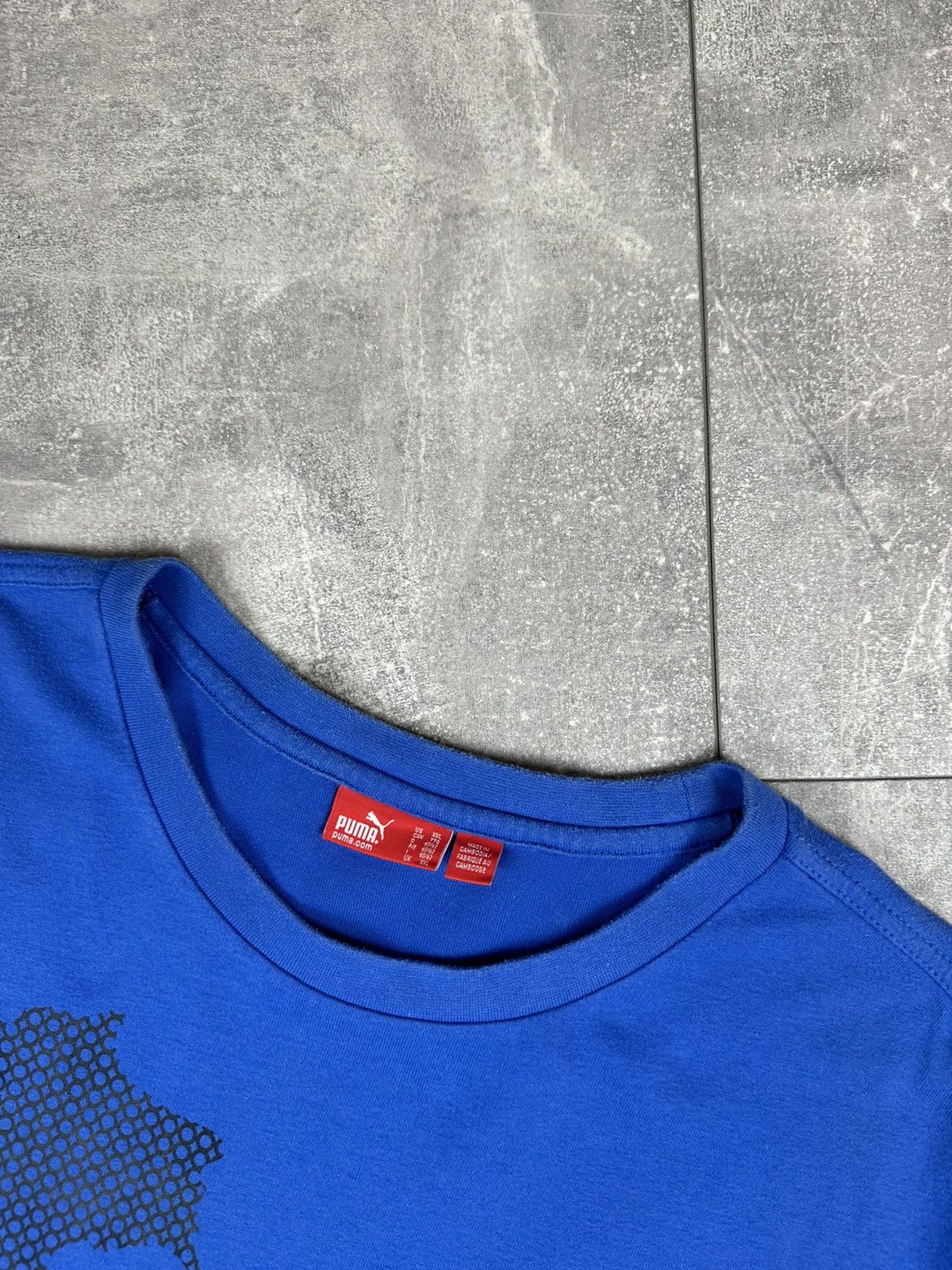Puma Puma Italia Retro Overprint Logo Cotton T-Shirt Size US XXL / EU 58 / 5 - 5 Thumbnail