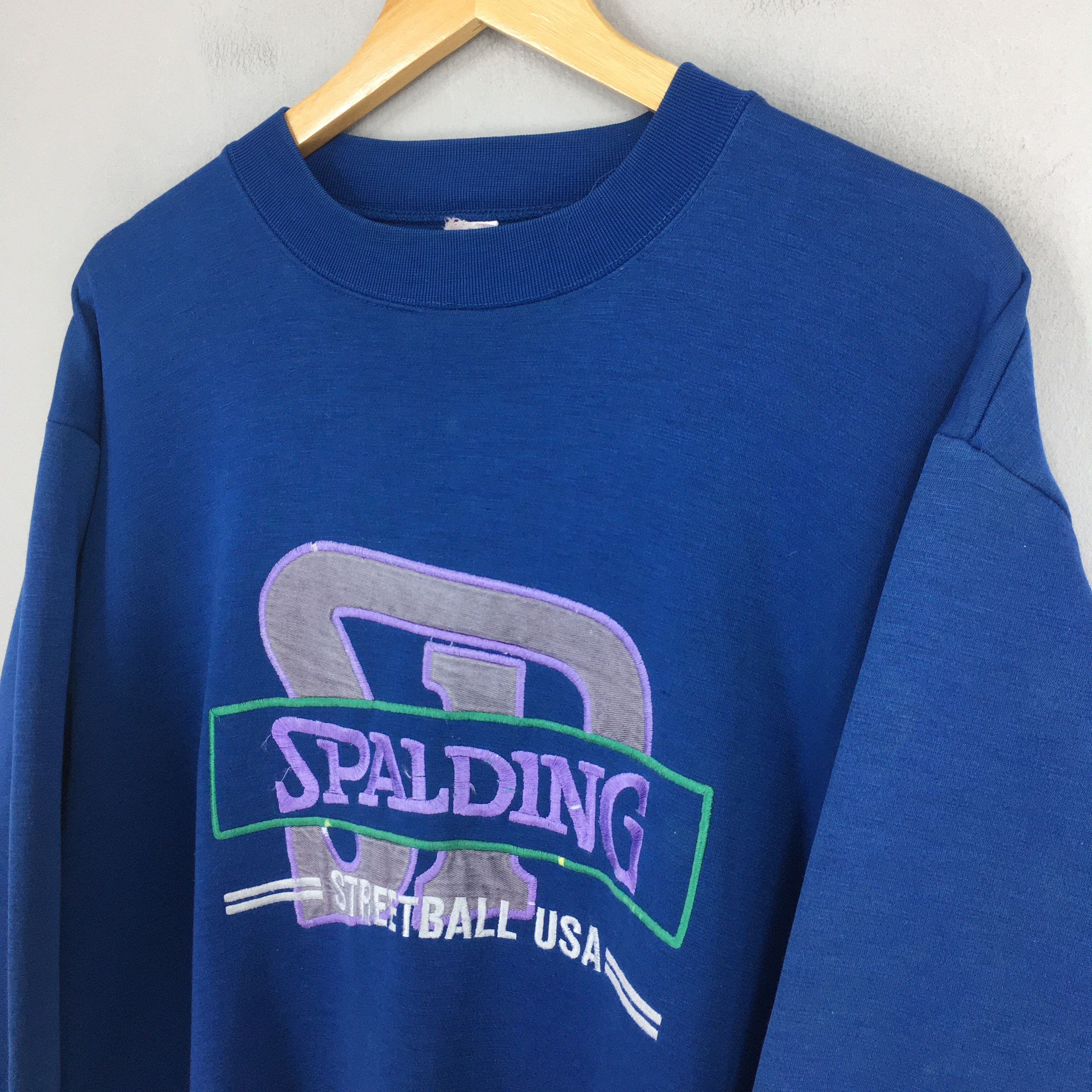 Vintage Vintage 90's Spalding Sportswear Basketball Sweatshirt Large Size US L / EU 52-54 / 3 - 3 Thumbnail