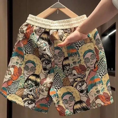 Japanese Brand × Vintage Print Y2k Shorts DRIP summer Vintage Size US 36 / EU 52 - 2 Thumbnail