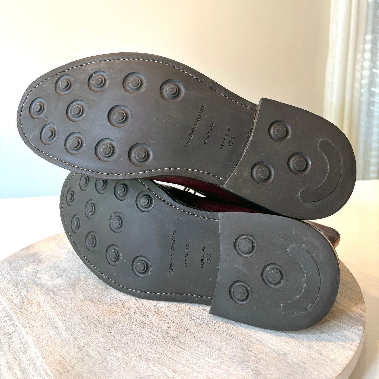 Officine Creative Officine Creative Burgundy Combat Boots 