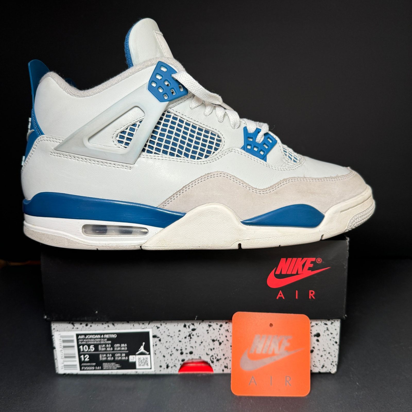 Jordan Brand × Nike Size 10.5 Air Jordan 4 Retro Military Blue 2024 Men's Shoes Size US 10.5 / EU 43-44 - 1 Thumbnail