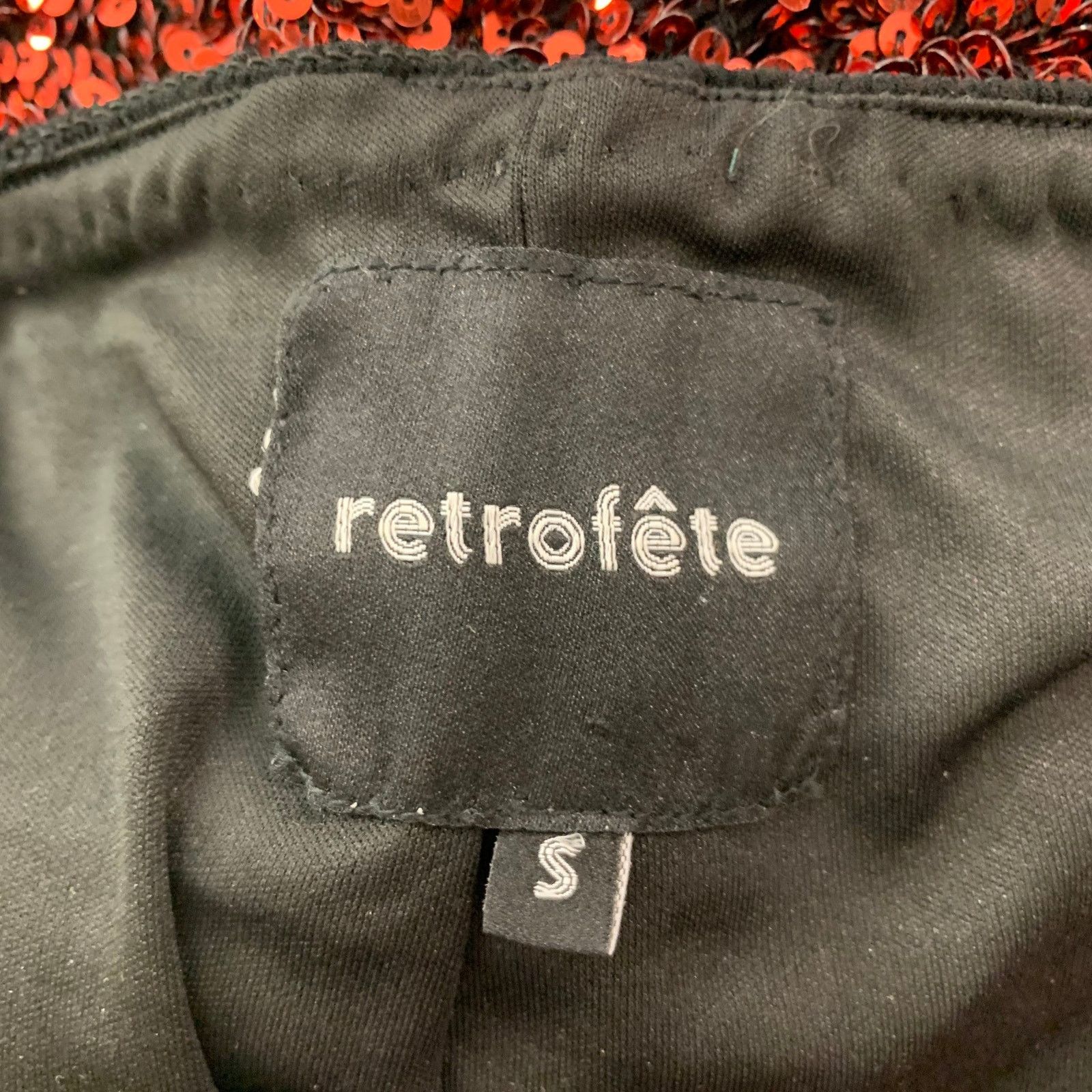 Retrofete RETROFETE Size S Orange Sequined Shorts Size 27" / US 4 / IT 40 - 5 Thumbnail