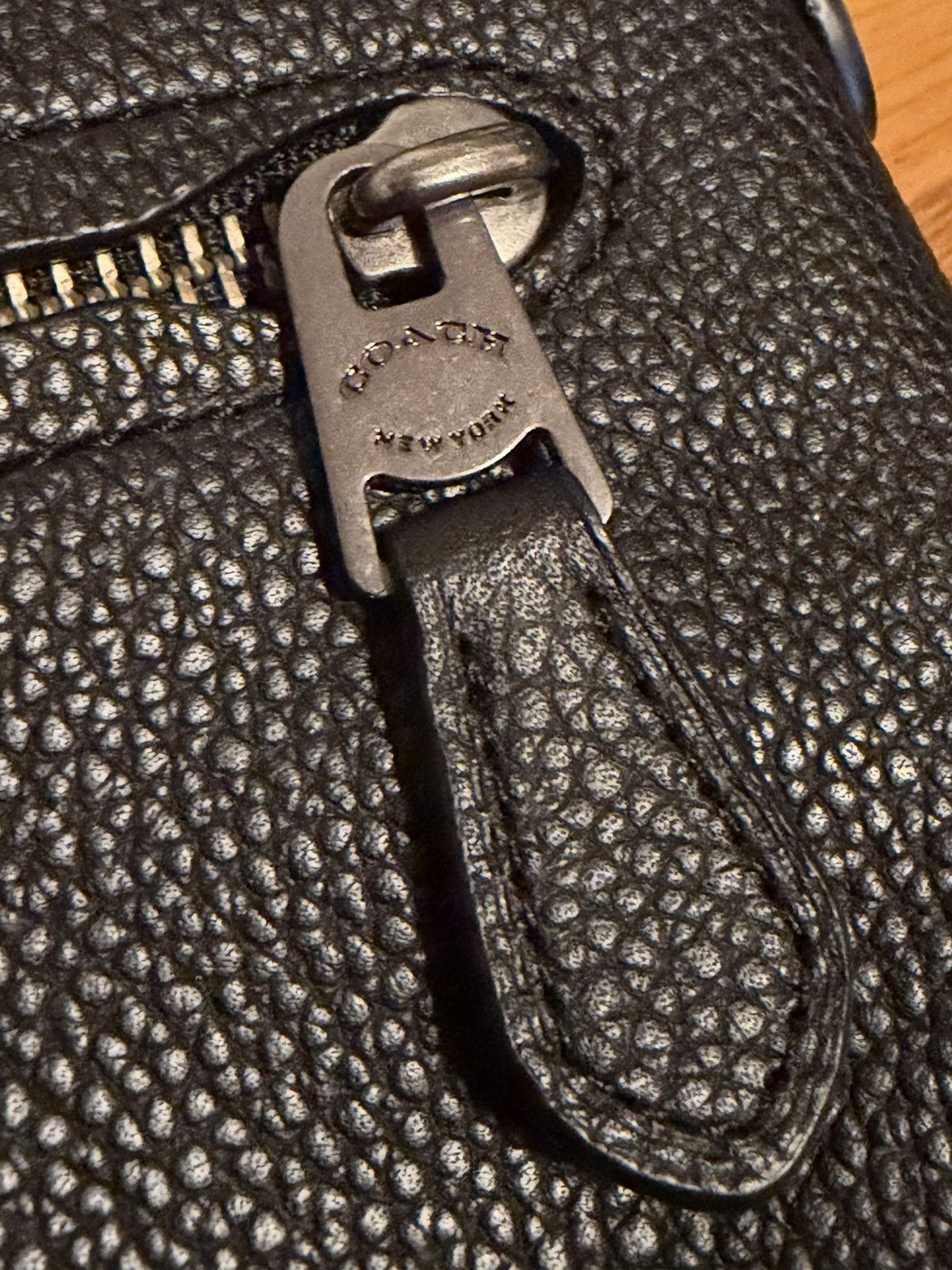 Coach Coach Gotham Slim Crossbody – Black Pebble Leather Size ONE SIZE - 3 Thumbnail