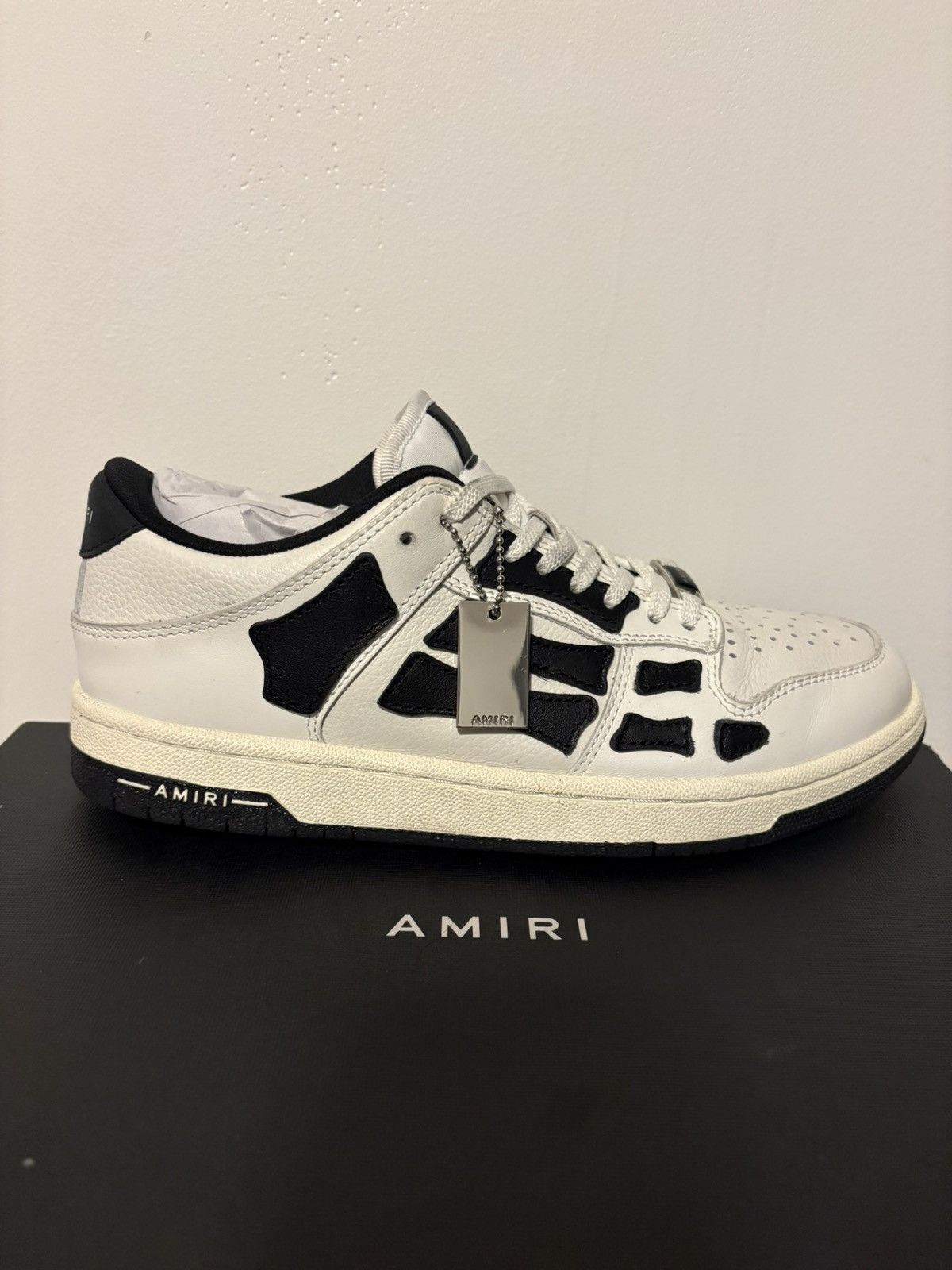 Amiri Authentic Amiri Wmns Skel Top Low 'White Black' Size US 9 / IT 39 - 2 Thumbnail