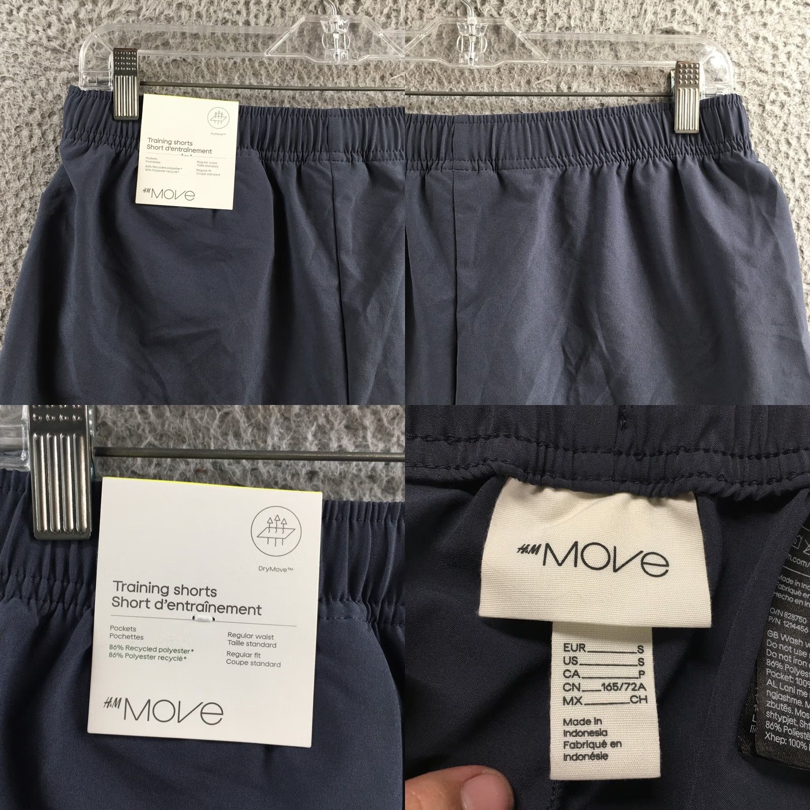 H&M H&M Move Shorts Womens Small Navy Regular Waist Athletic Training Pockets NEW Size 28" / US 6 / IT 42 - 9 Thumbnail