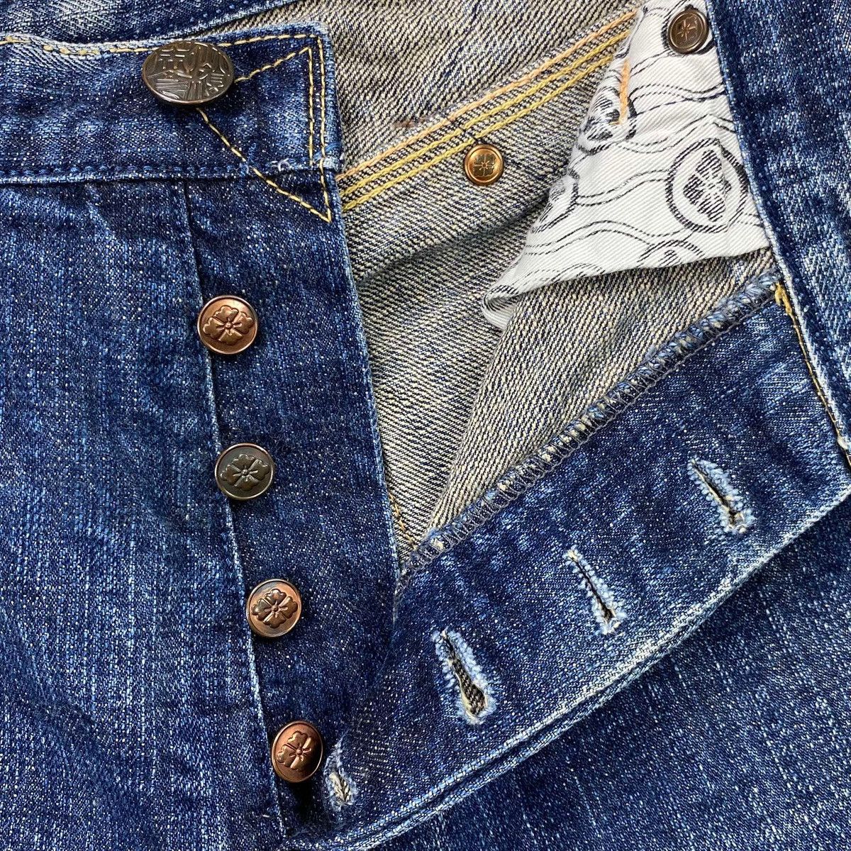 Evisu Rare Vintage Lot. 0018 Evisu Yamane Faces Selvedge Jeans Size US 32 / EU 48 - 9 Thumbnail